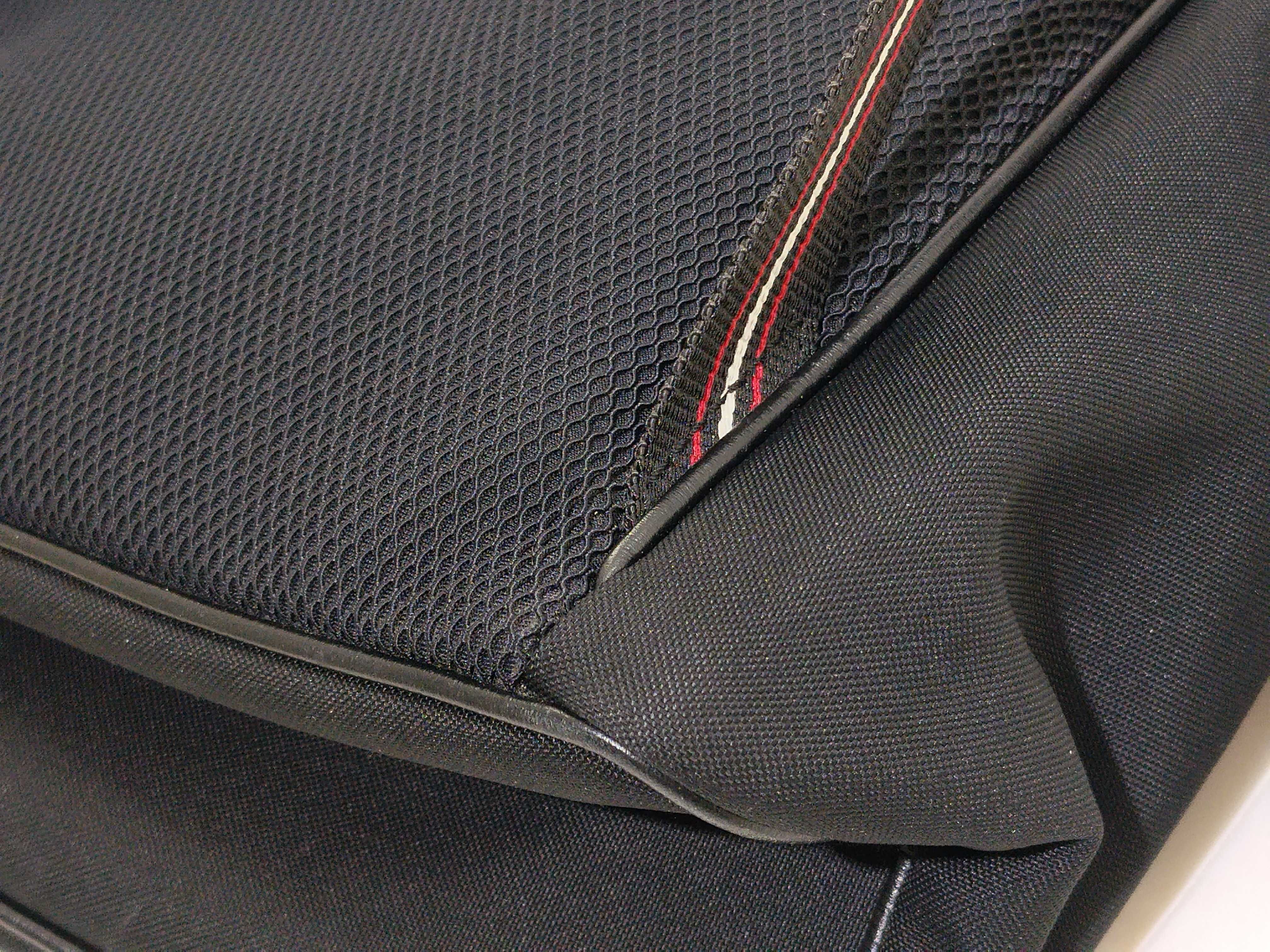 Bee Nylon x Leather Backpack/Rucksack, Black, 21-BO-1129 — view 3