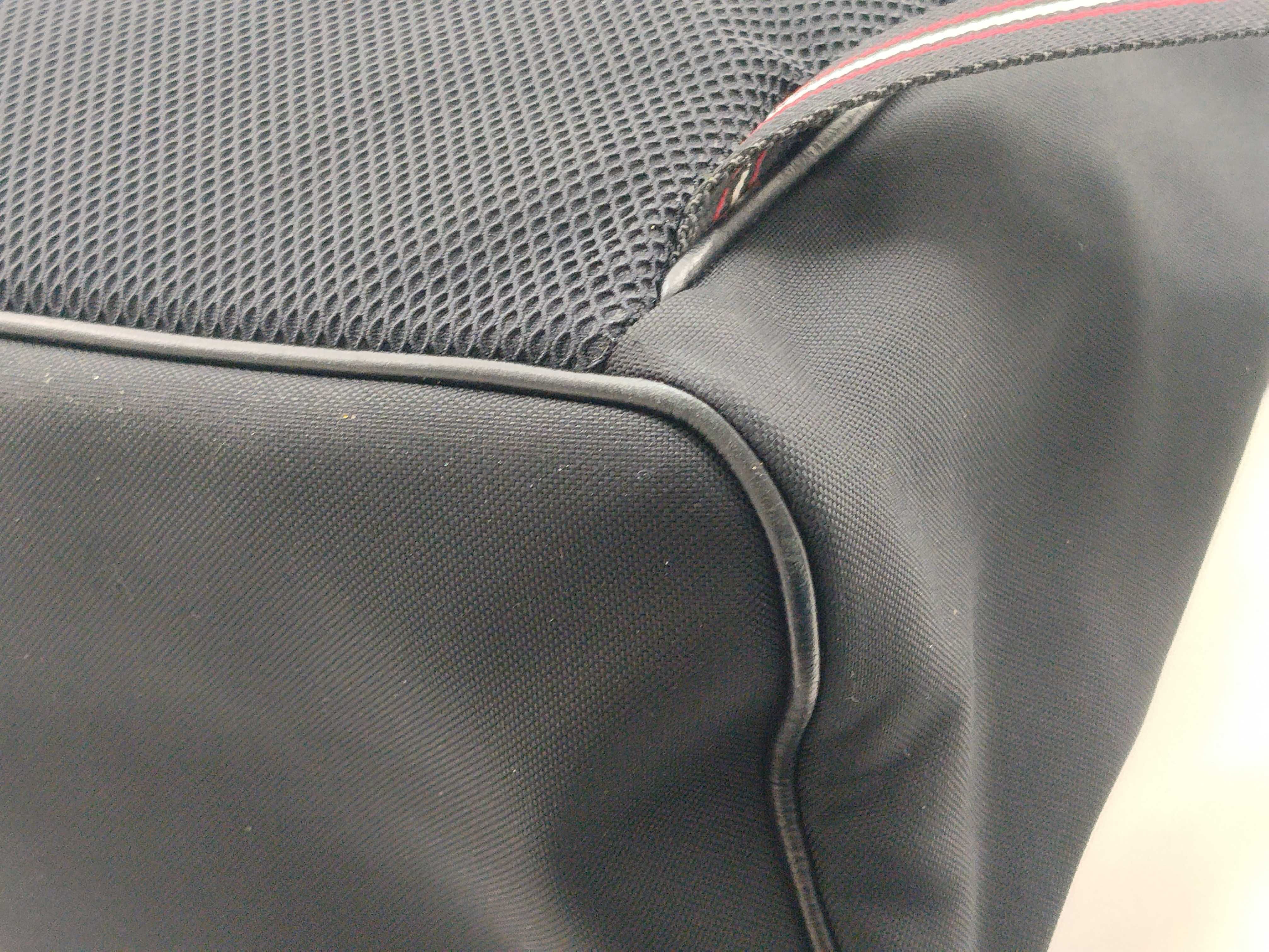 Bee Nylon x Leather Backpack/Rucksack, Black, 21-BO-1129 — view 9