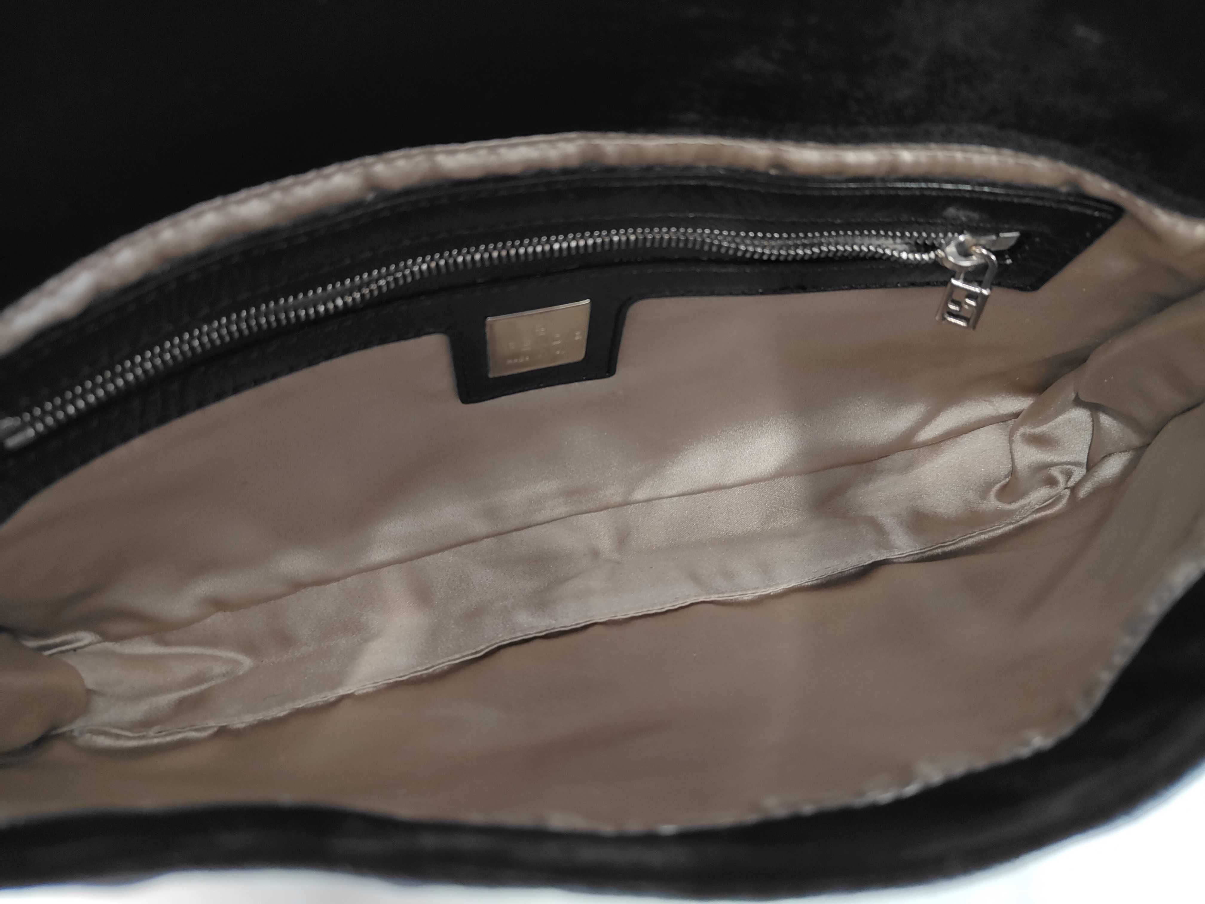 Mamma Bucket Shoulder Bag, Suede and Calf Hair, Black Shoulder Bag — view 8