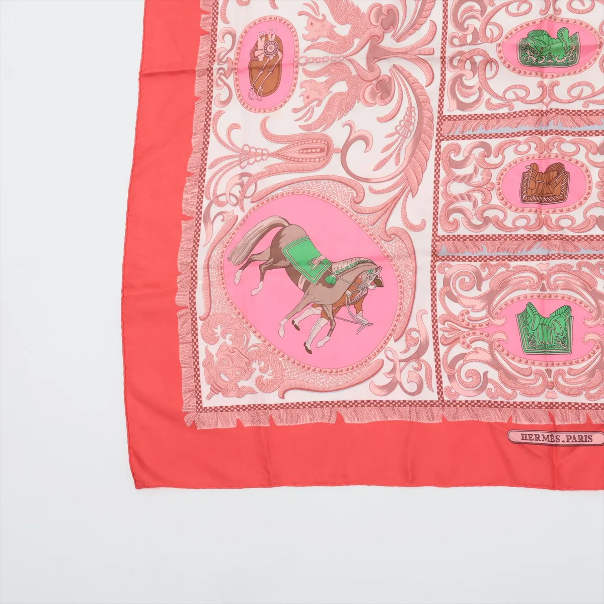 Carre 90 LA PRESENTATION Scarf, Silk, Red, — view 5