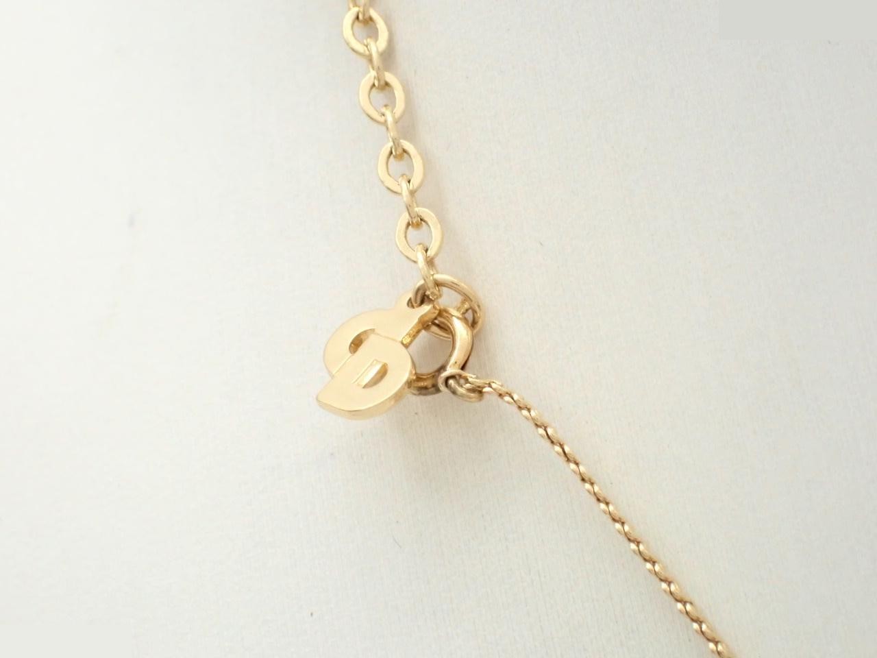 CD logo gold necklace, chain approximately 42cm — view 2