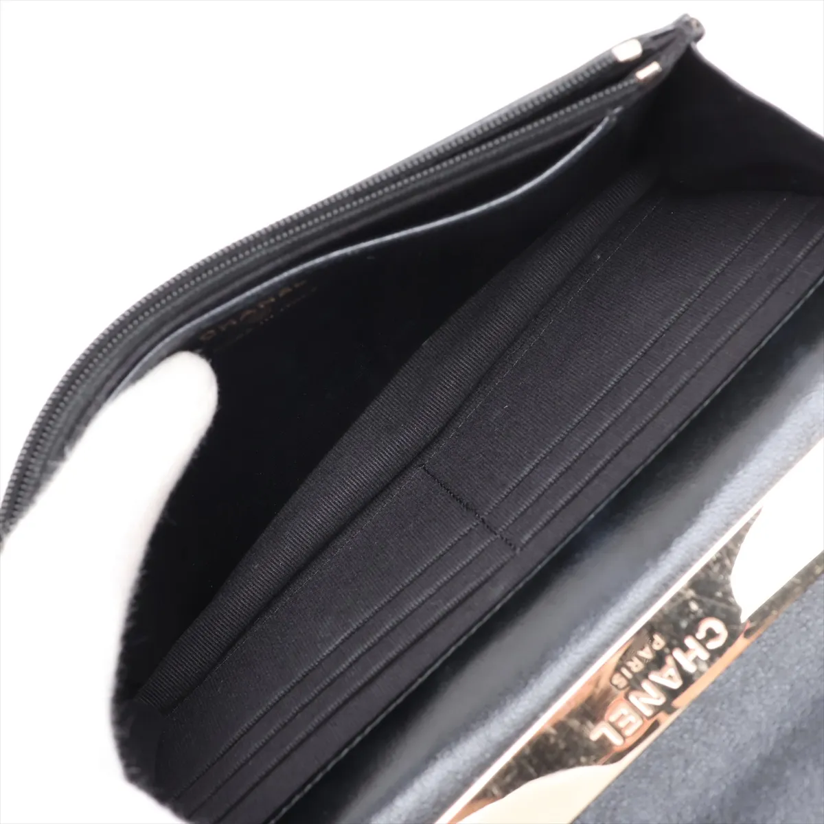 Matelassé Lambskin 2-Way Shoulder Bag, Black with Gold Hardware, J2G6X73L, Random Plate, AP2844 — view 8