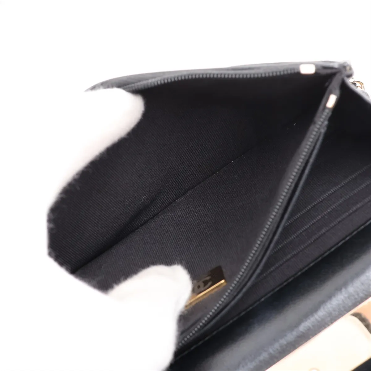 Matelassé Lambskin 2-Way Shoulder Bag, Black with Gold Hardware, J2G6X73L, Random Plate, AP2844 — view 10