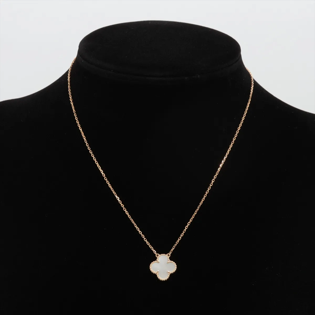 Vintage Alhambra Shell Necklace 750 (Yellow Gold) 5.1g JA847643 Shell scratches — view 5