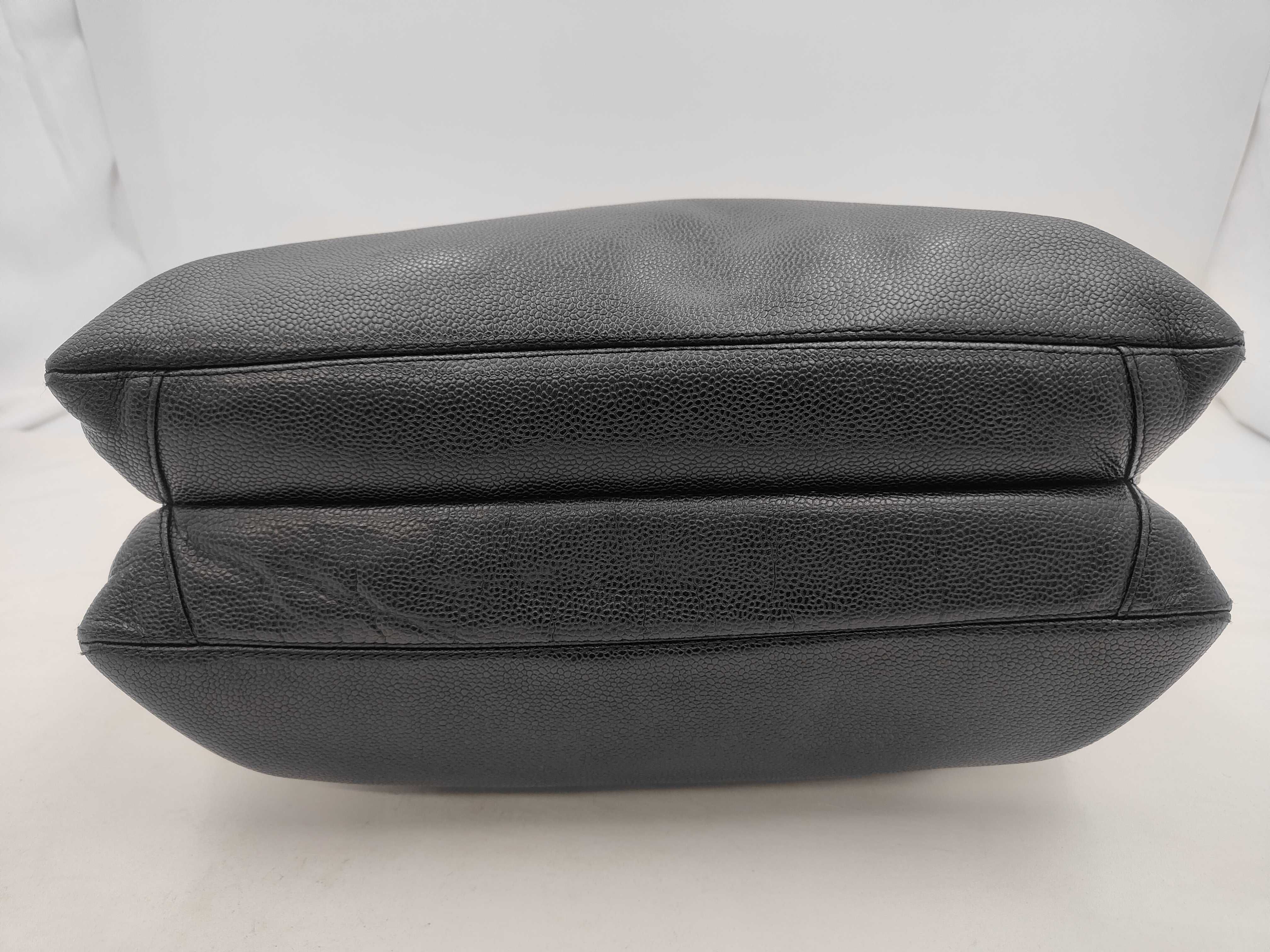 Coco Mark Caviar Skin Black Tote Bag (Serial Number 6, 6197346) — view 7