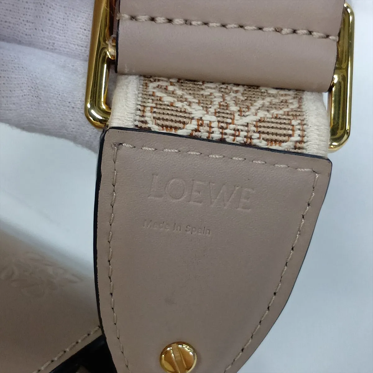 Gate Dual Mini Leather Shoulder Bag, Beige — view 13