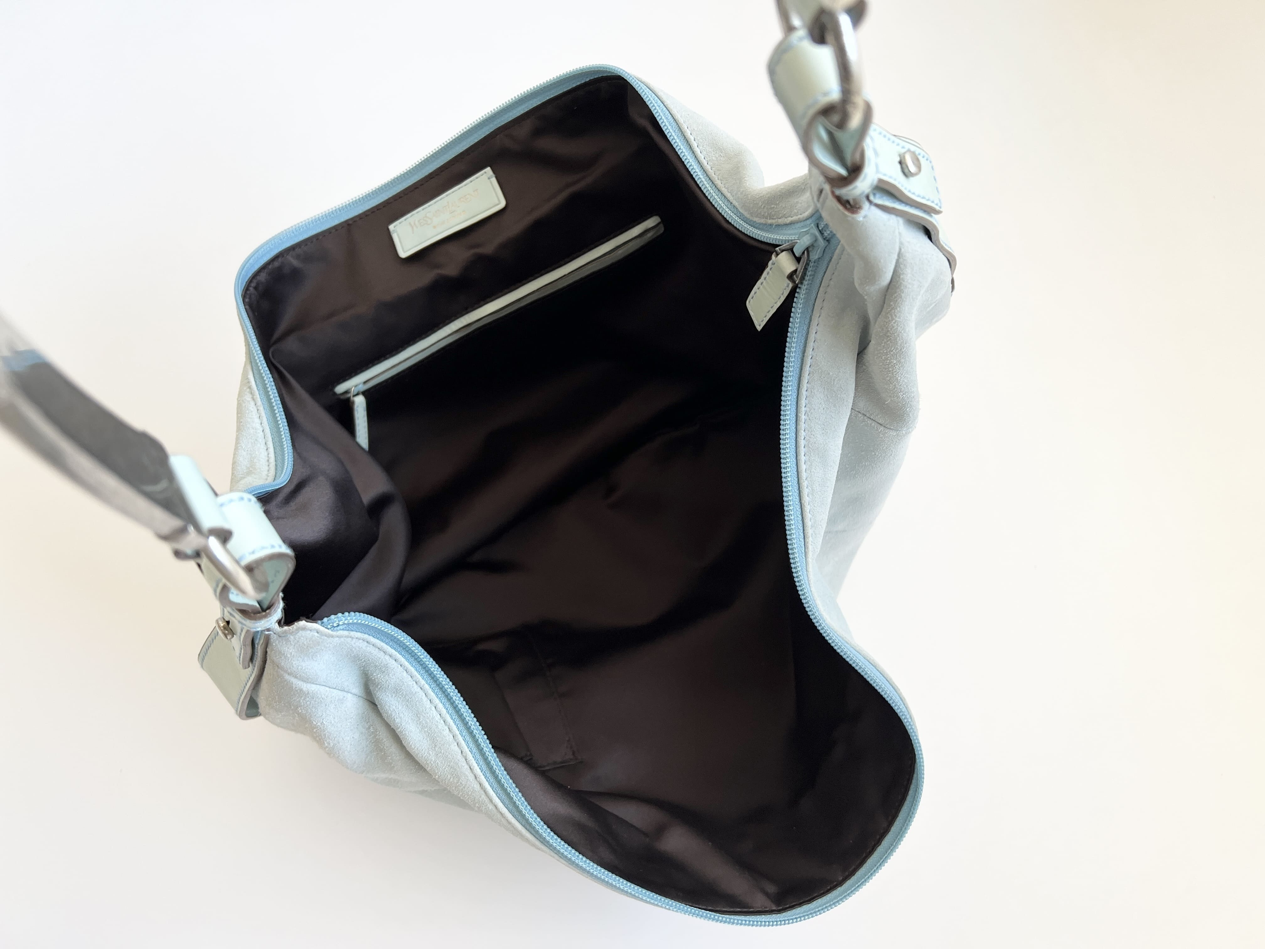 Rive Gauche Mombasa Suede Leather Ring Shoulder Bag — view 5