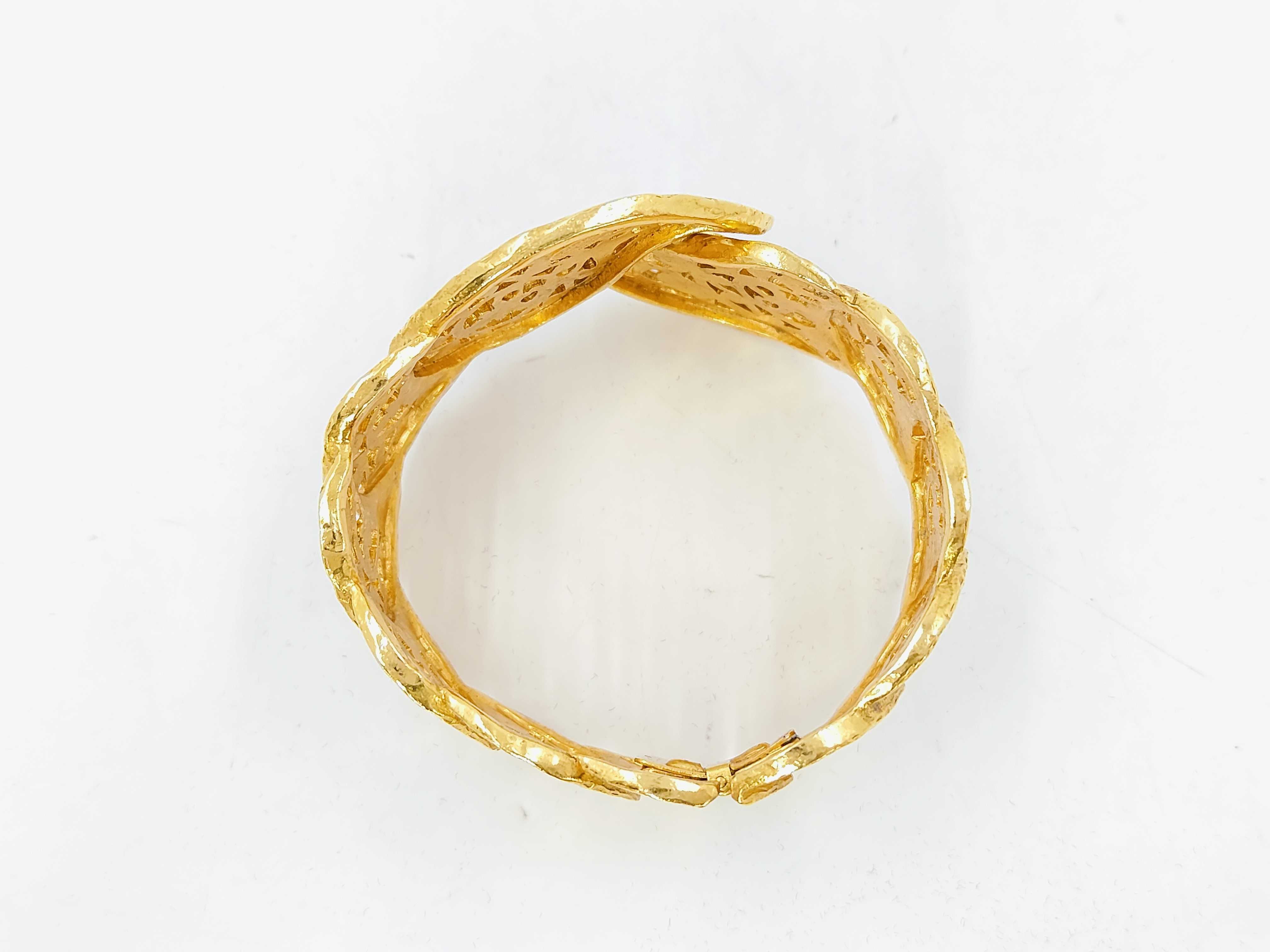 Coco Mark Bracelet 95A Gold Color with Pouch Bracelet/Bangle — view 4