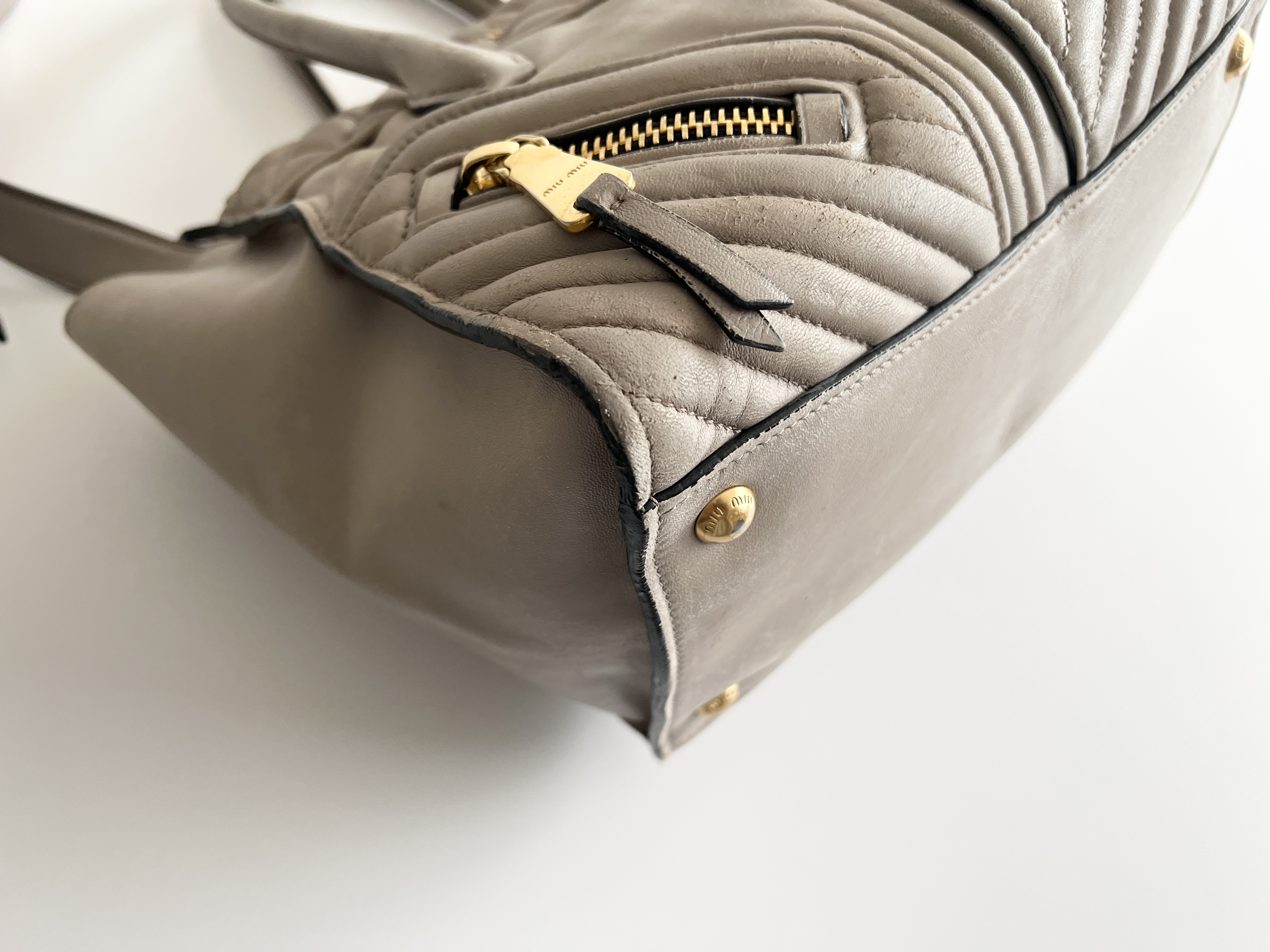 Biker Quilted Leather 2-Way Handbag Tote Bag Shoulder Bag — view 14