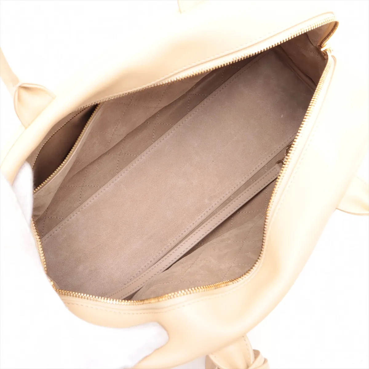 [Individually packaged] Chanel Coco Mark Leather Shoulder Bag, Bowling Style, Large, Beige, Gold Hardware, UG984J76, Random Plate AS6211 — view 7