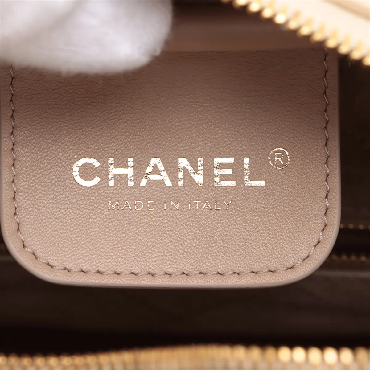 [Individually packaged] Chanel Coco Mark Leather Shoulder Bag, Bowling Style, Large, Beige, Gold Hardware, UG984J76, Random Plate AS6211 — view 9