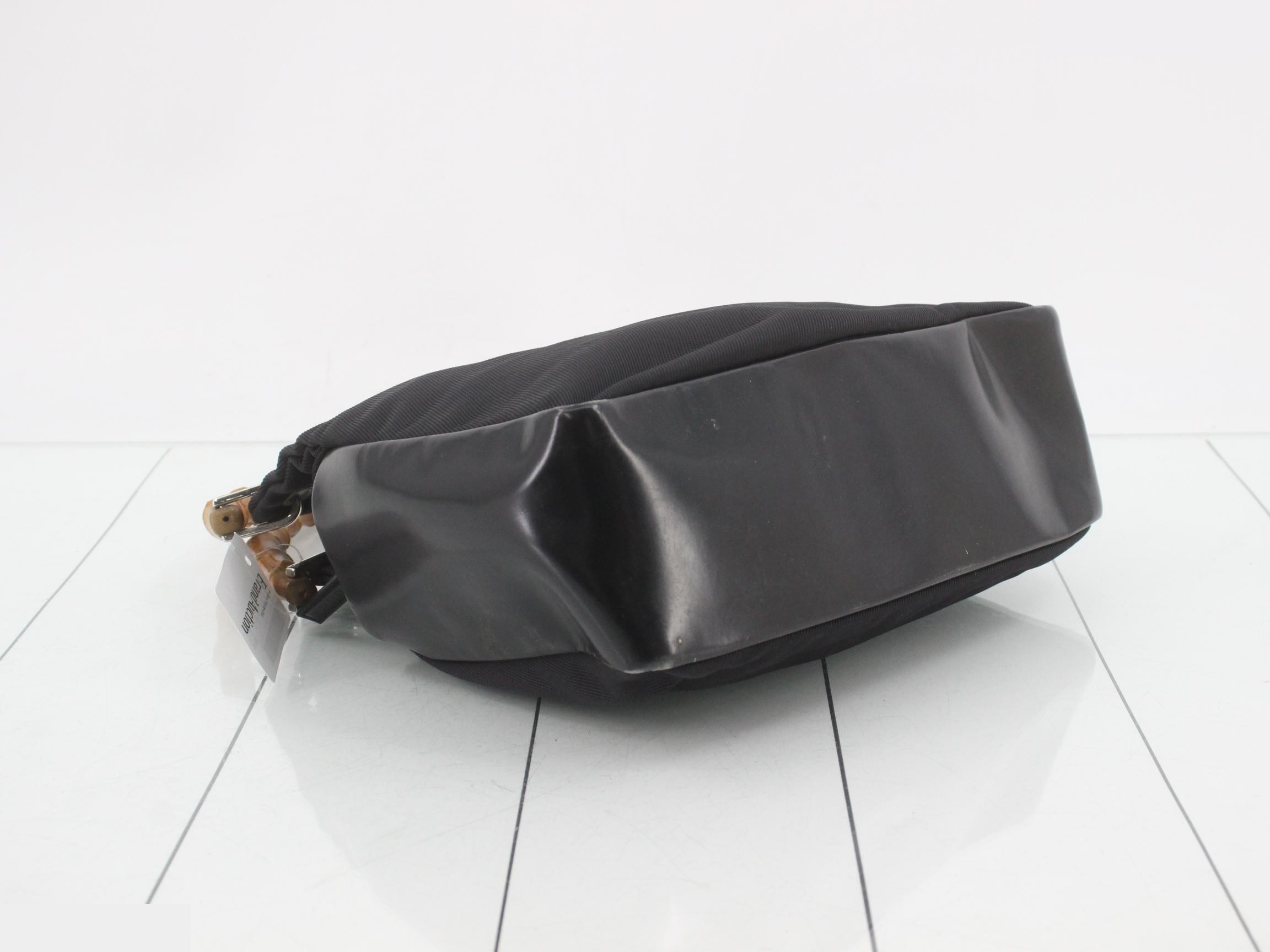 Bamboo handbag, black — view 5