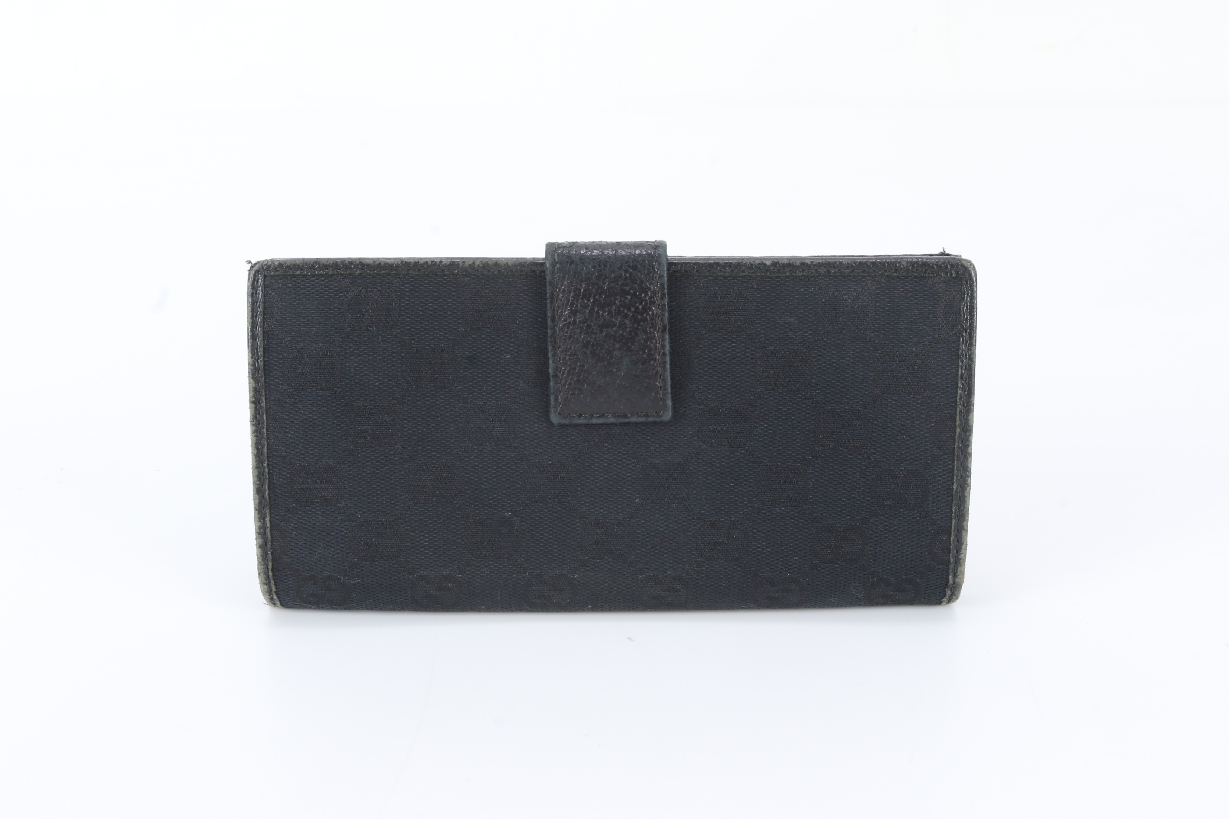 Leather Long Wallet, Black — view 2