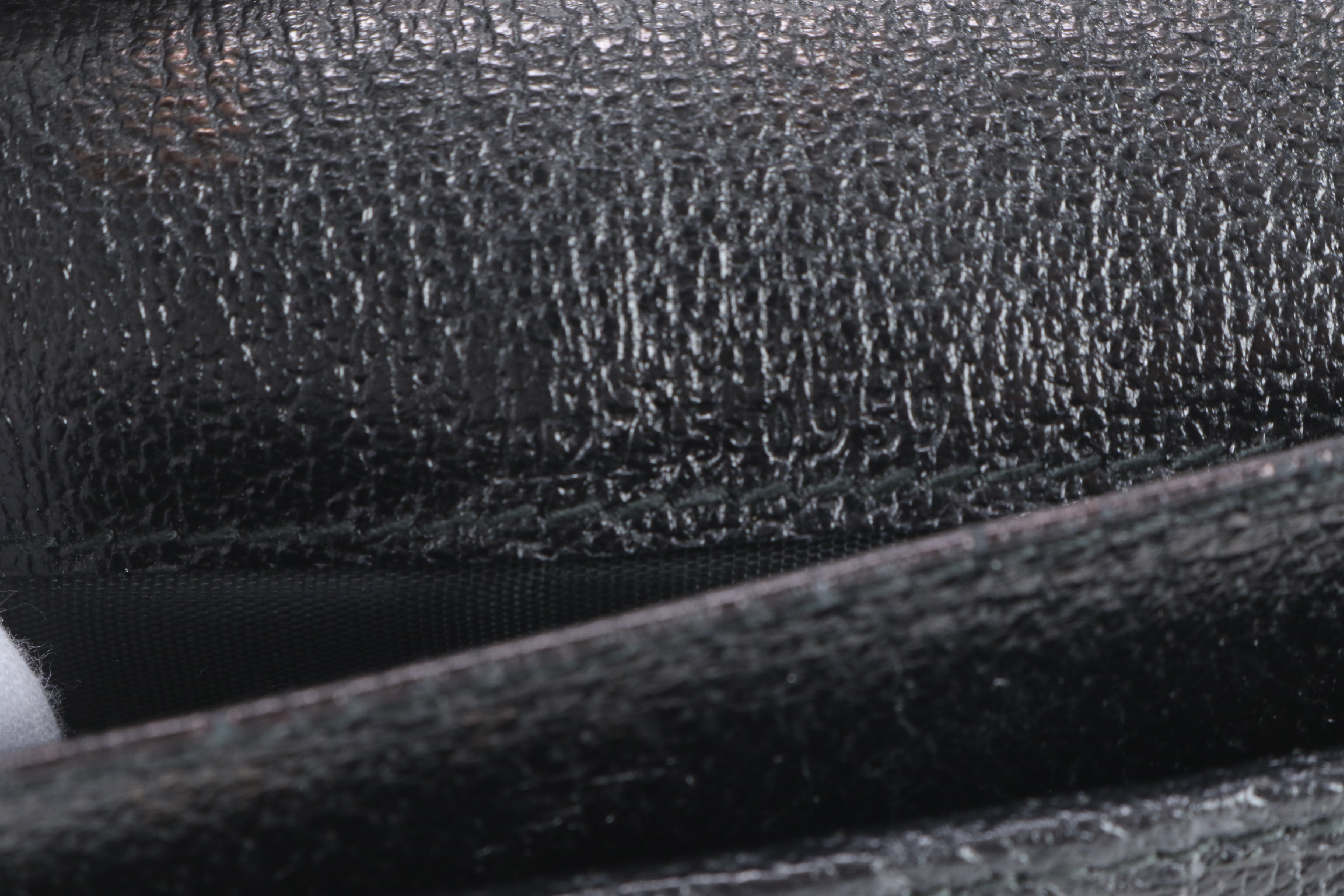 Leather Long Wallet, Black — view 8