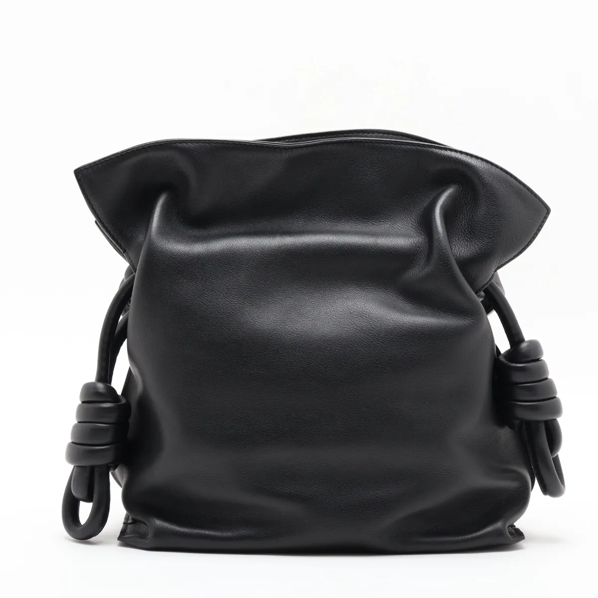 Flamenco Clutch Large Leather Shoulder Bag Black — view 2