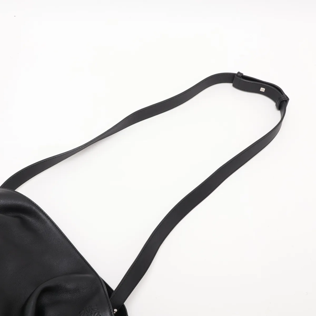 Flamenco Clutch Large Leather Shoulder Bag Black — view 5
