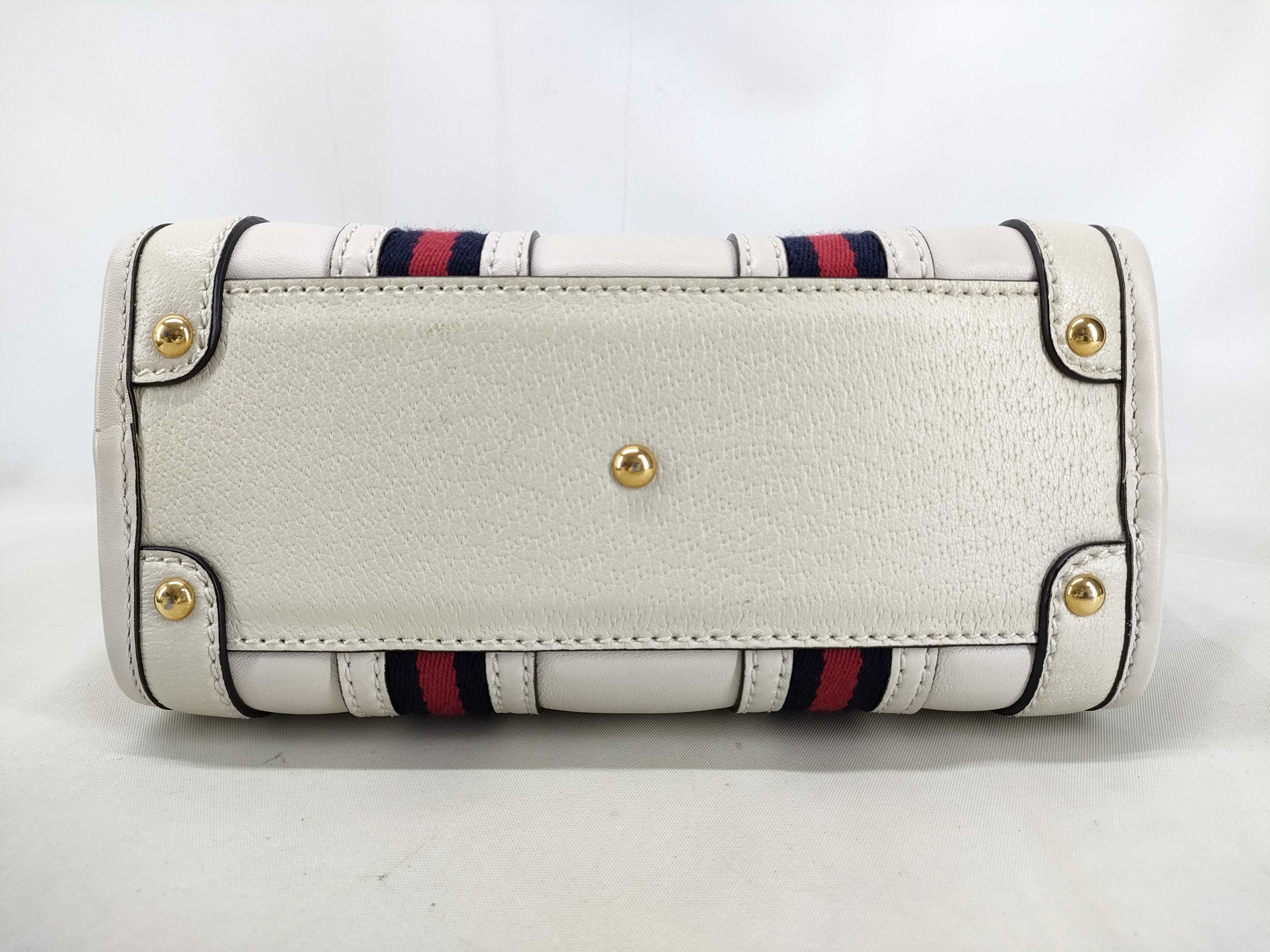 Bauletto Top Handle Mini Tote Bag White 715771 Handbag — view 3