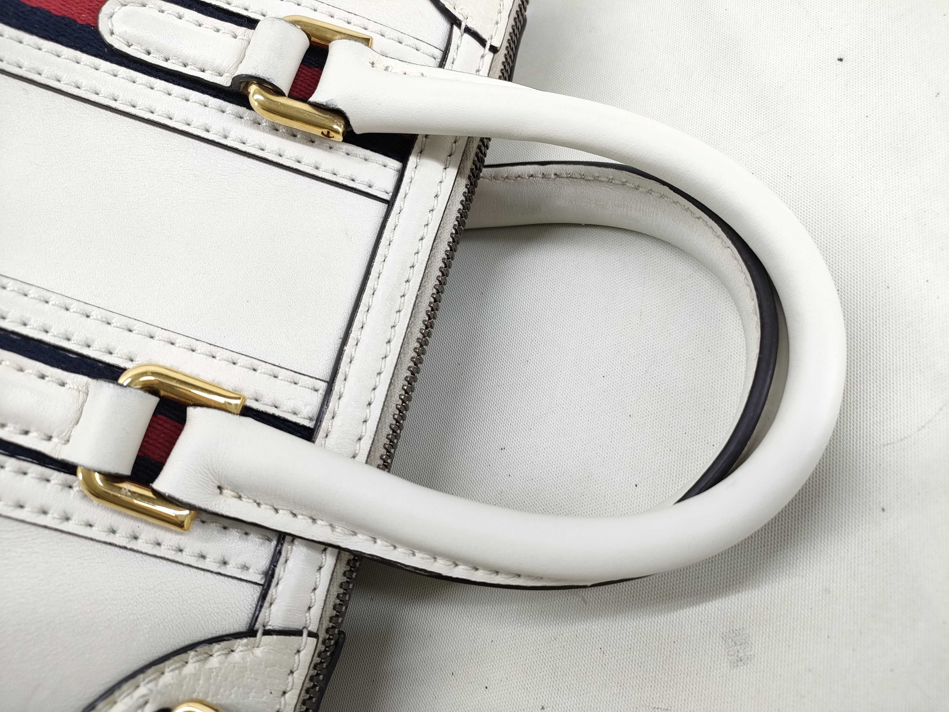 Bauletto Top Handle Mini Tote Bag White 715771 Handbag — view 5