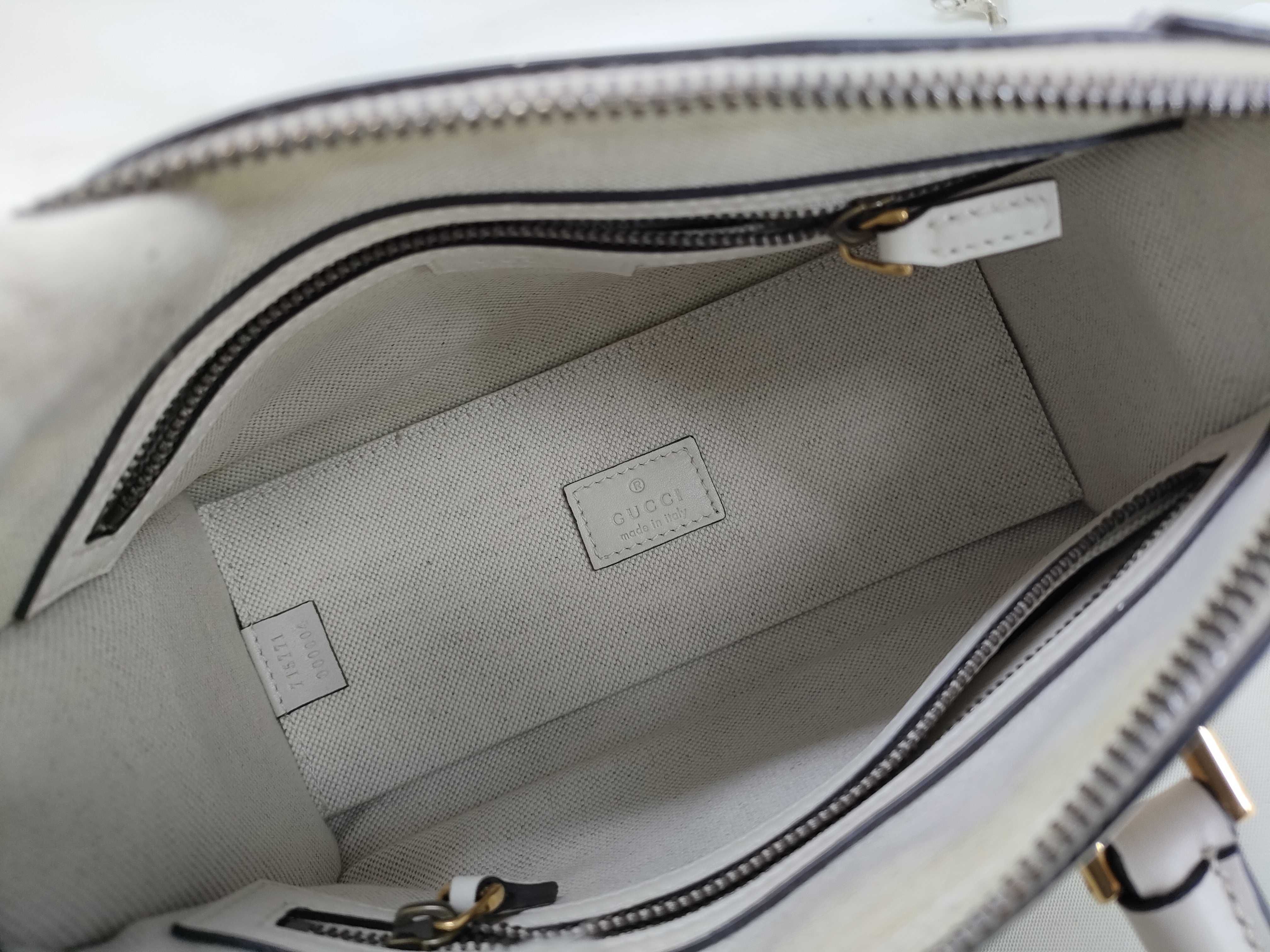 Bauletto Top Handle Mini Tote Bag White 715771 Handbag — view 9