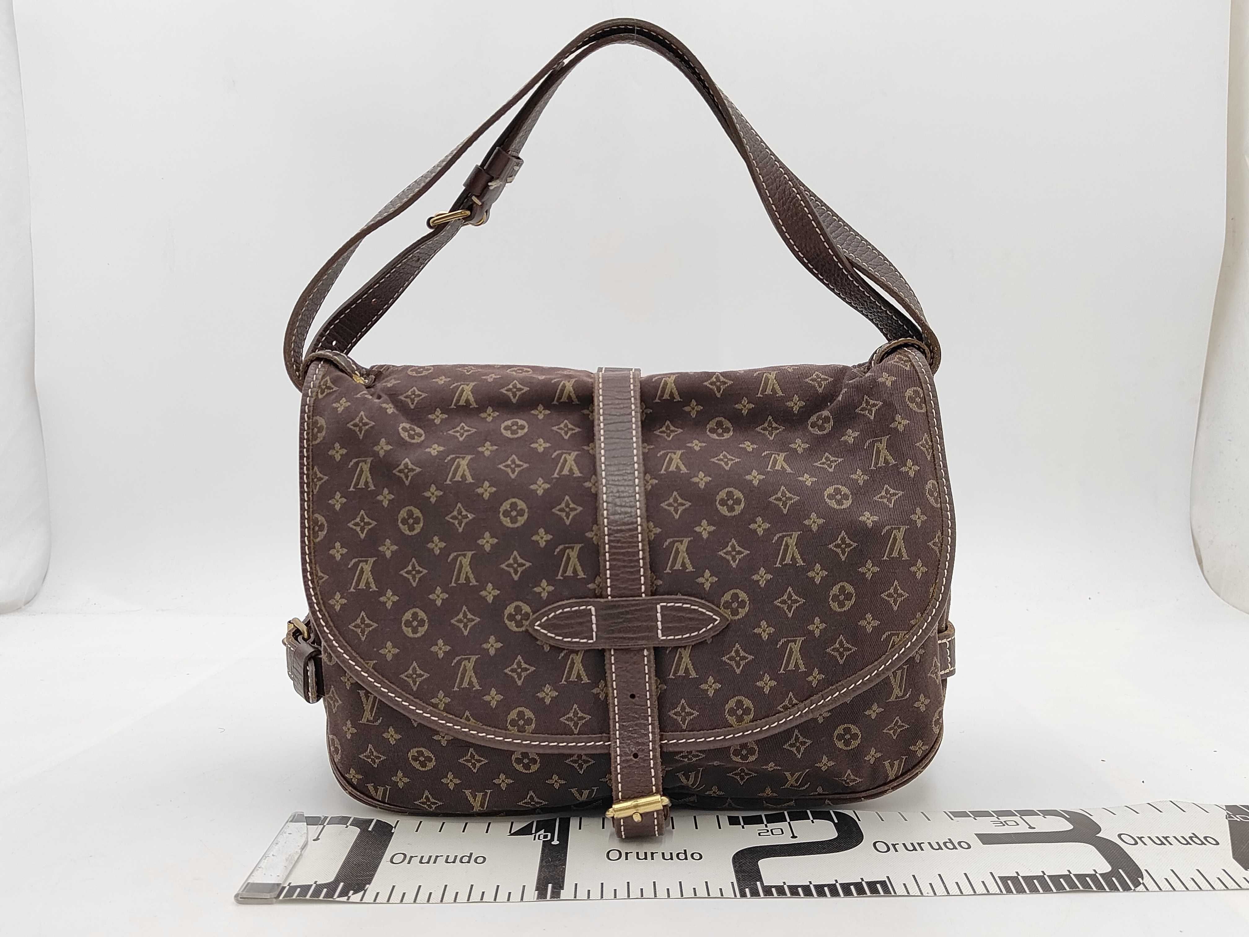 Monogram Mini Lin Saumur Shoulder Bag — view 2