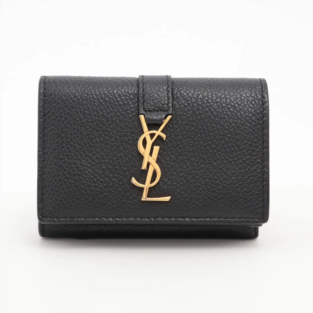 line BND669959 Leather Compact Wallet Black