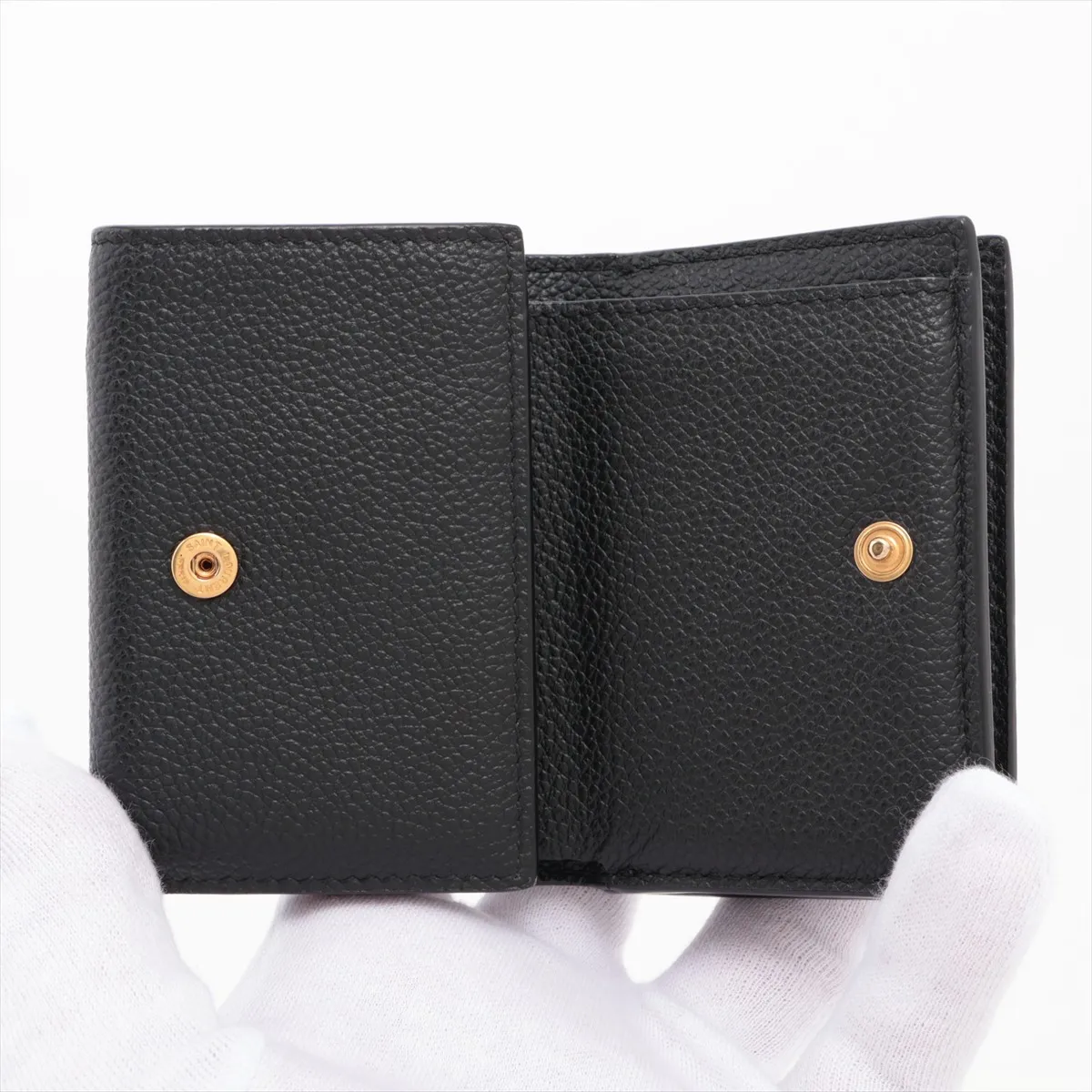 line BND669959 Leather Compact Wallet Black — view 4