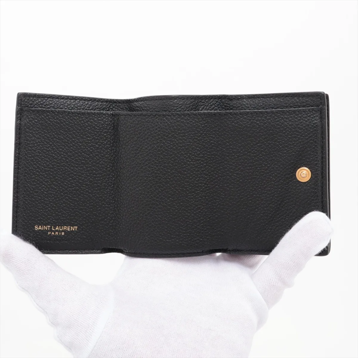 line BND669959 Leather Compact Wallet Black — view 5