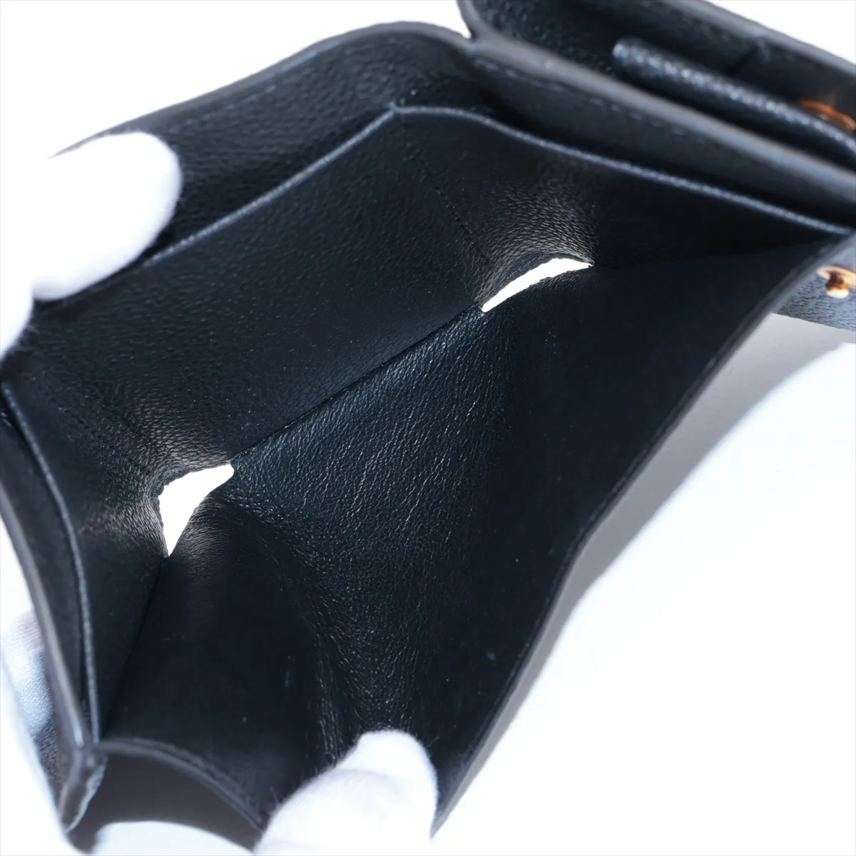 line BND669959 Leather Compact Wallet Black — view 6