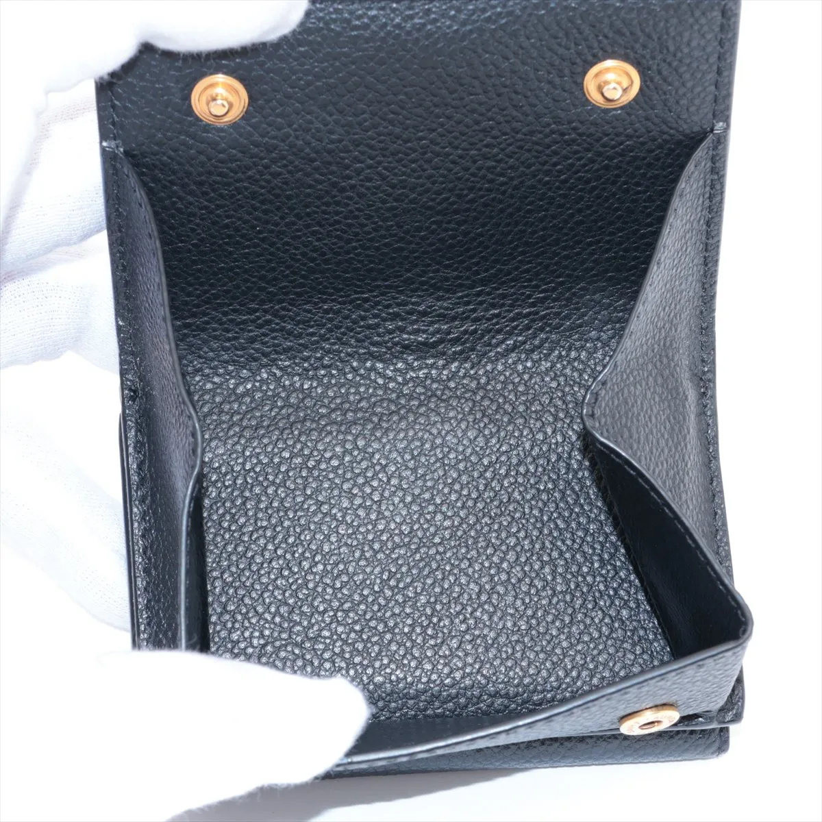 line BND669959 Leather Compact Wallet Black — view 7