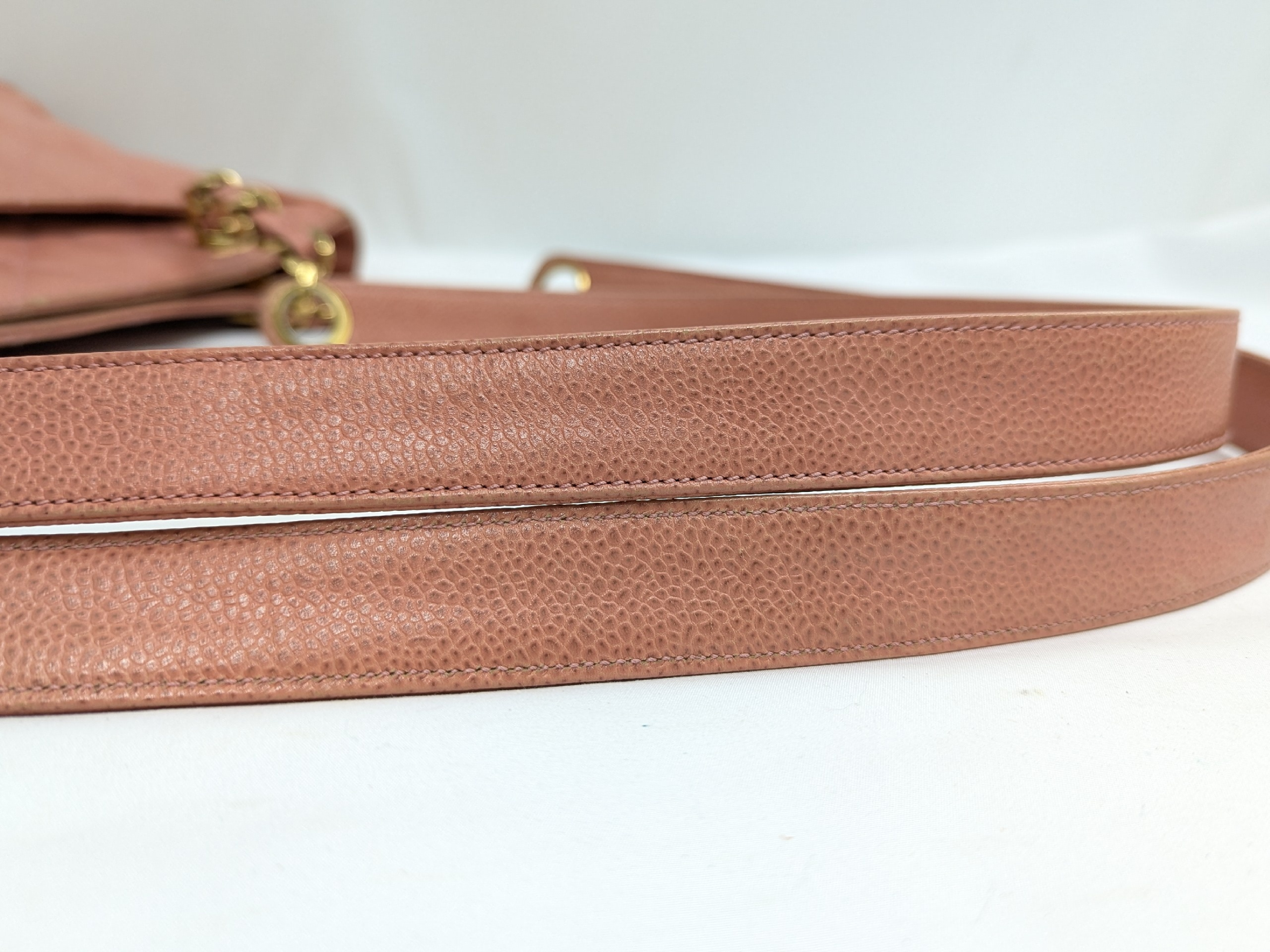 Caviar Skin Chain Tote, Pink, Series 2 Tote Bag — view 6