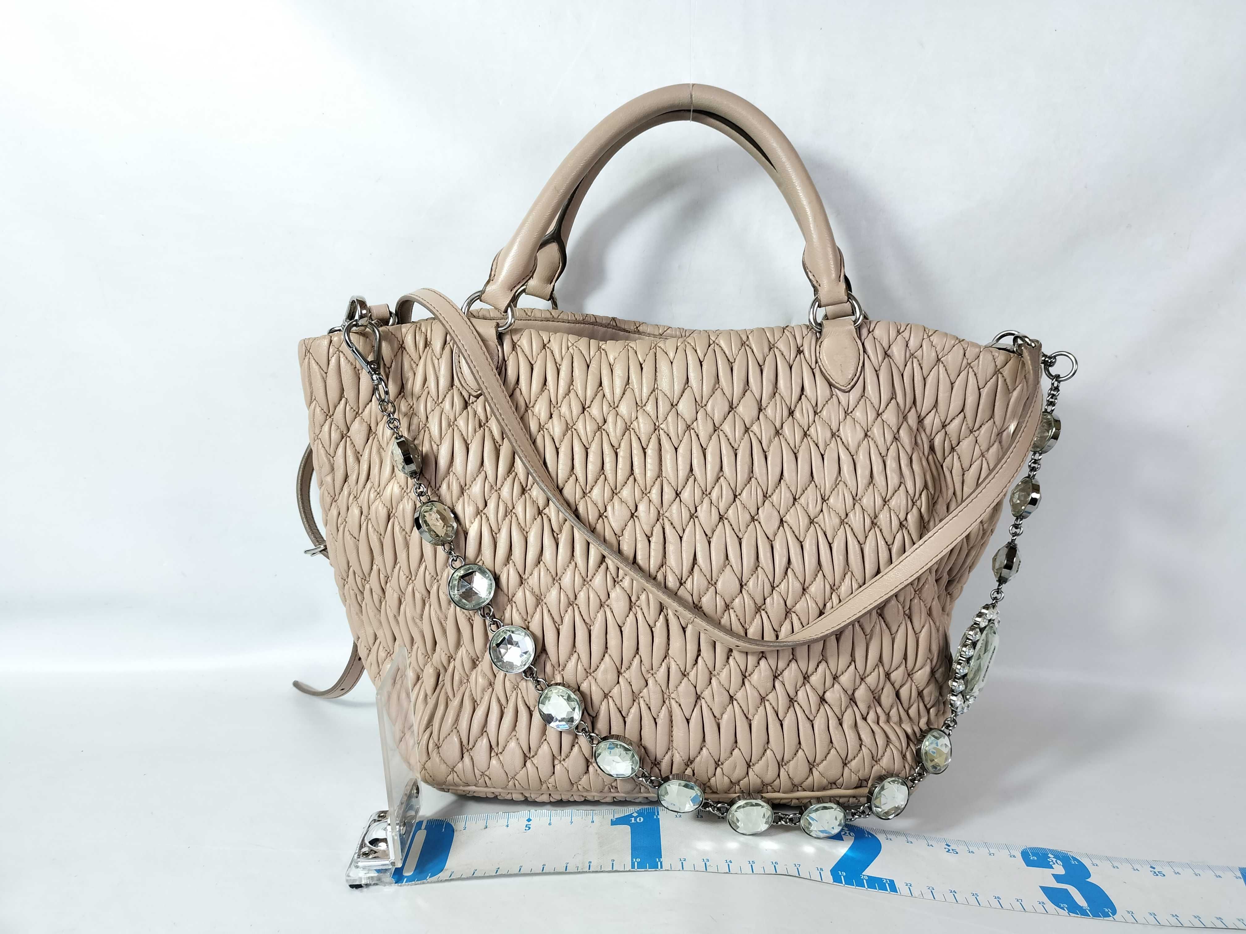 Nappa Crystal 2-Way Handbag Tote Bag — view 2