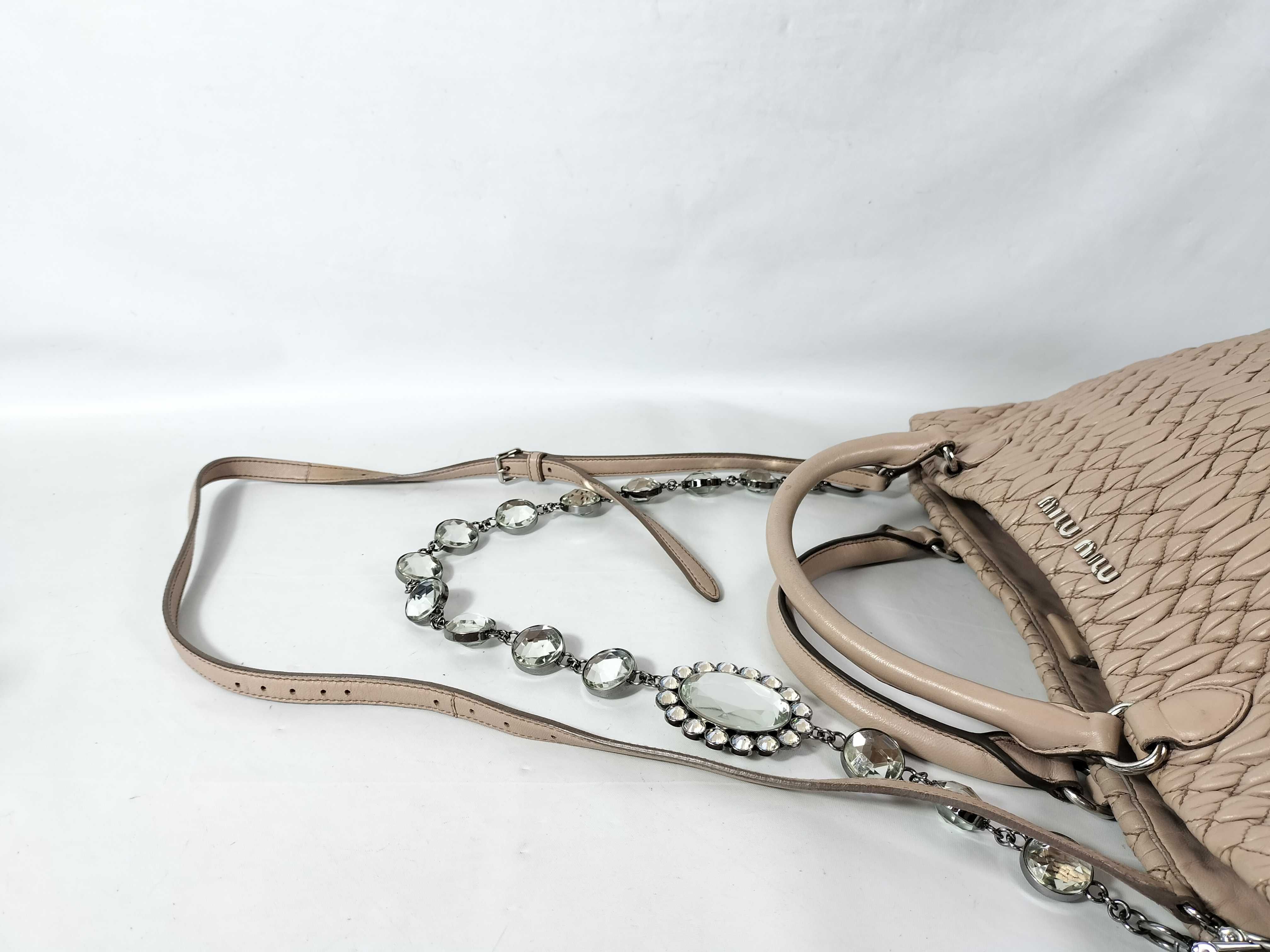 Nappa Crystal 2-Way Handbag Tote Bag — view 3