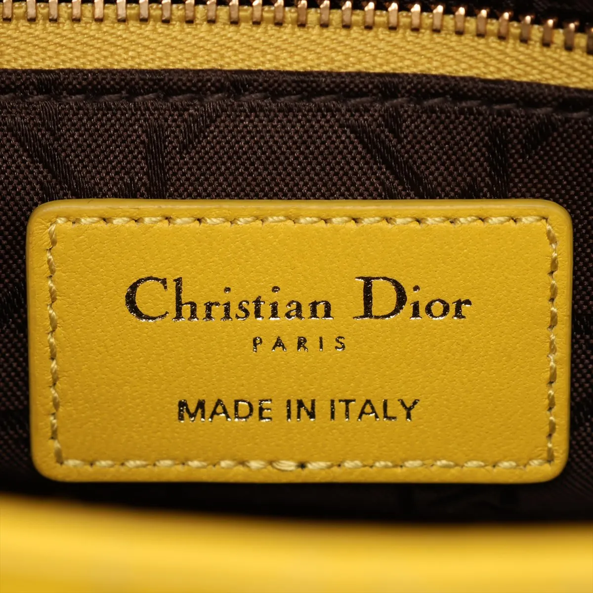 Cannage My Lady Dior Leather 2-Way Handbag, Yellow — view 11