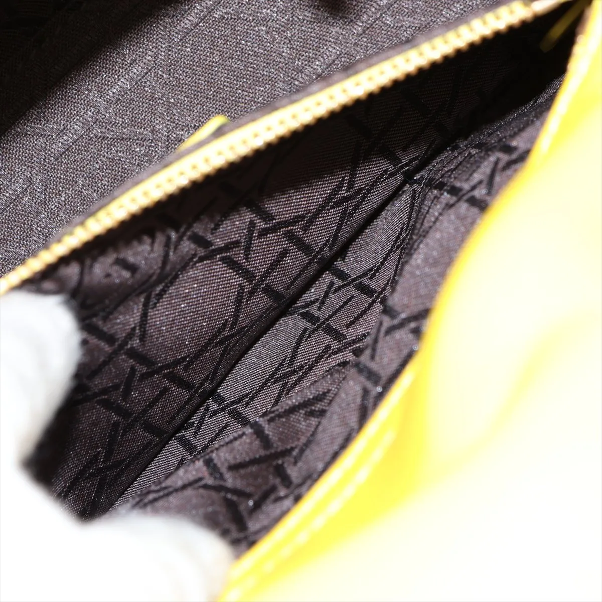 Cannage My Lady Dior Leather 2-Way Handbag, Yellow — view 9