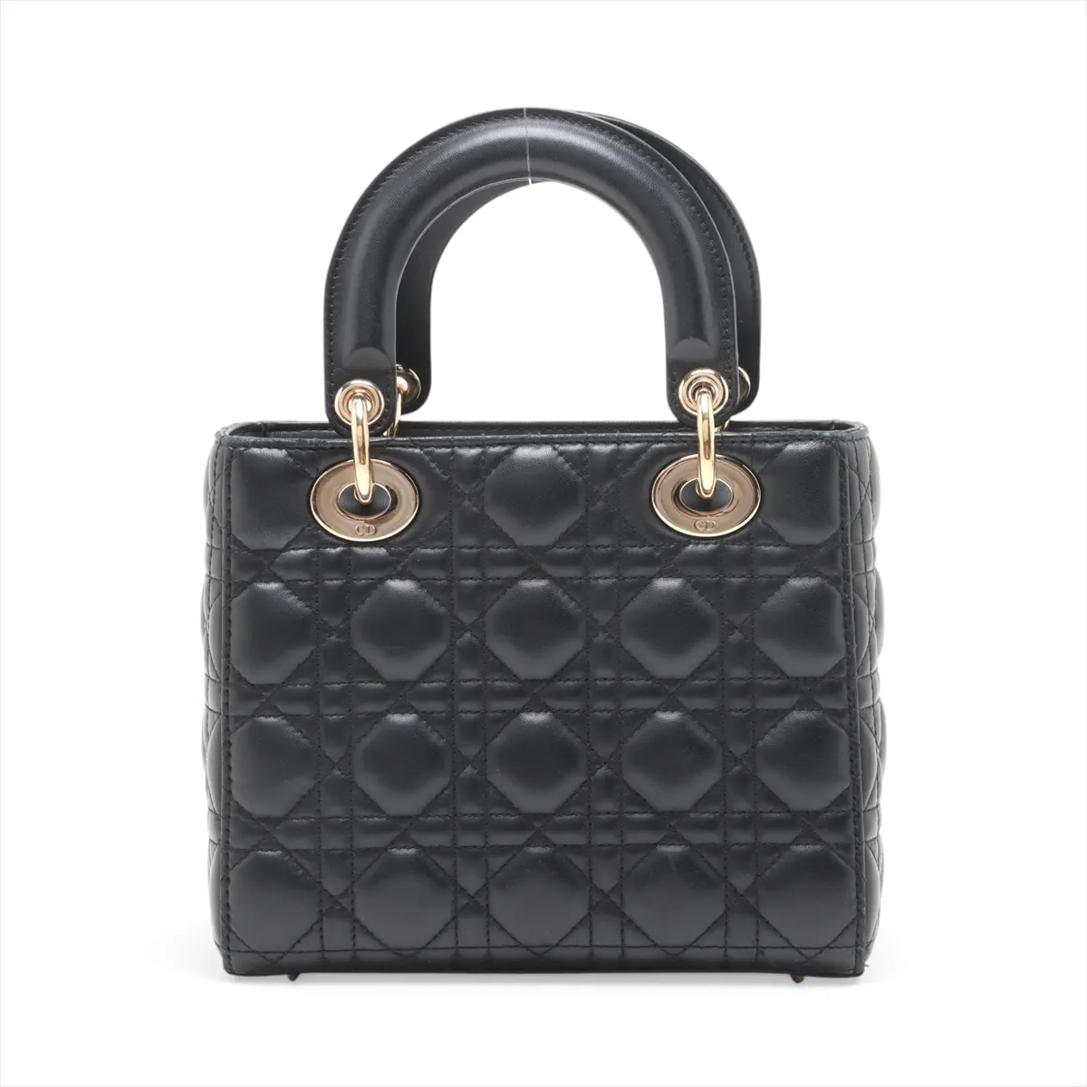 Cannage My Lady Dior Leather 2-Way Handbag, Black — view 2