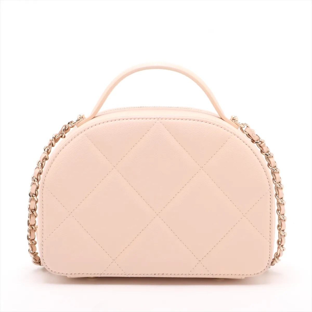 Matelasse Caviar Skin 2WAY Shoulder Bag Beige Gold Hardware XXC5P8AC Random Serial — view 2