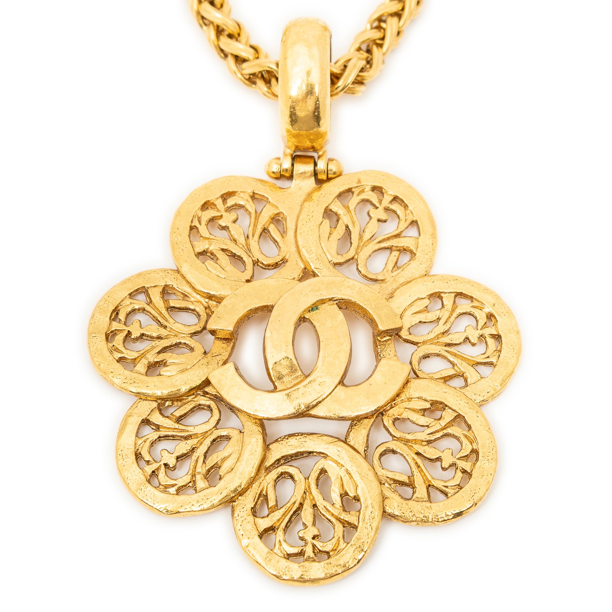 CC Arabresque Flower Pendant Necklace Gold Gold Plated Gold Plated — view 2