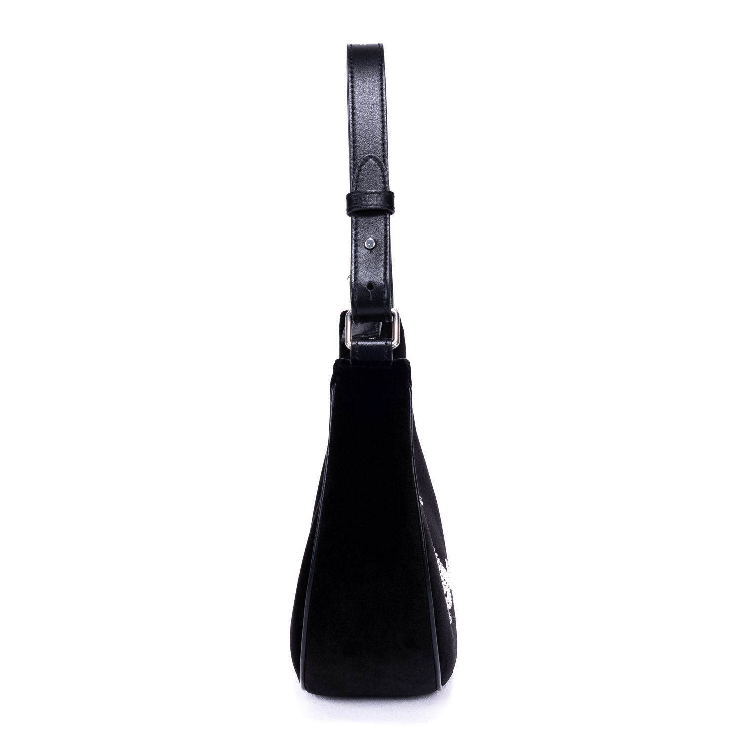Ava Medium Black Velvet Canvas Silver — view 4