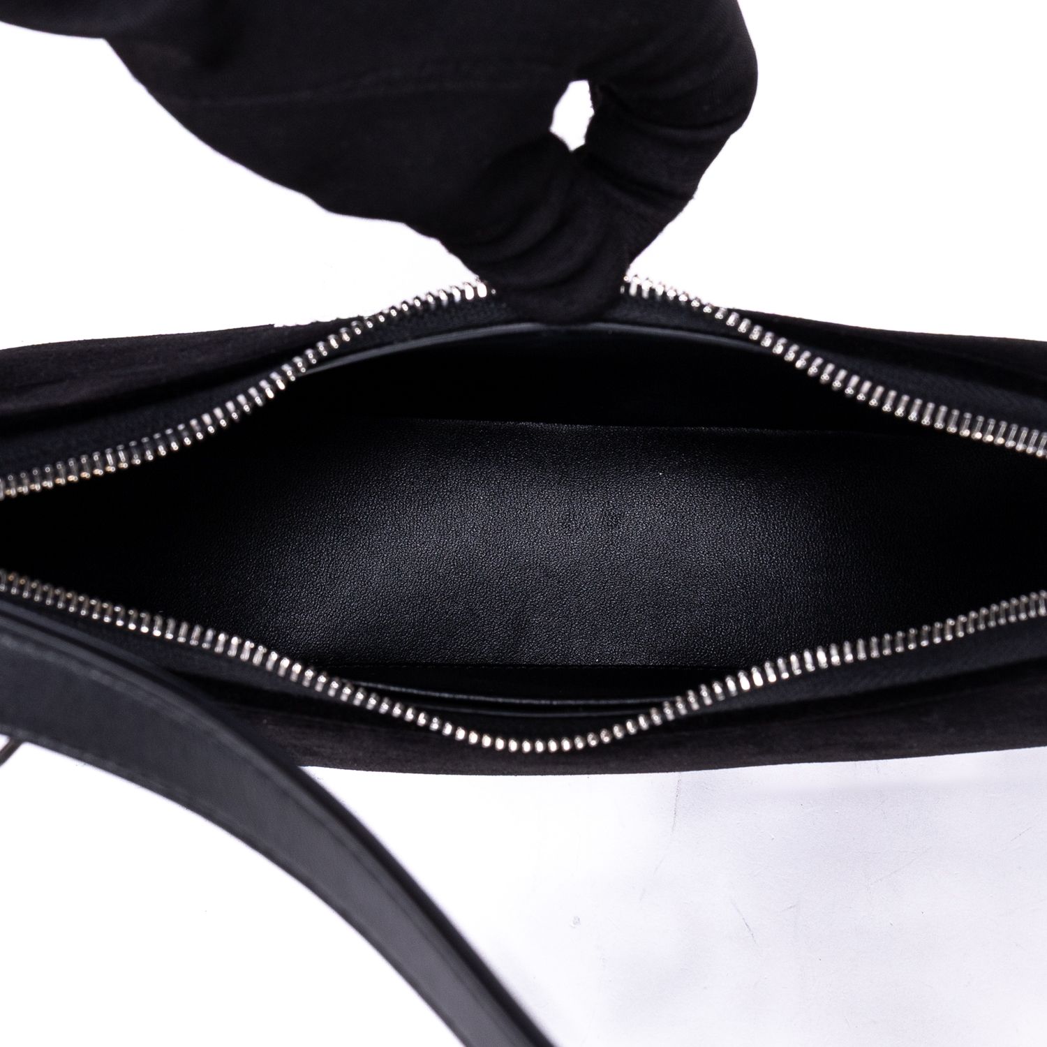 Ava Medium Black Velvet Canvas Silver — view 9