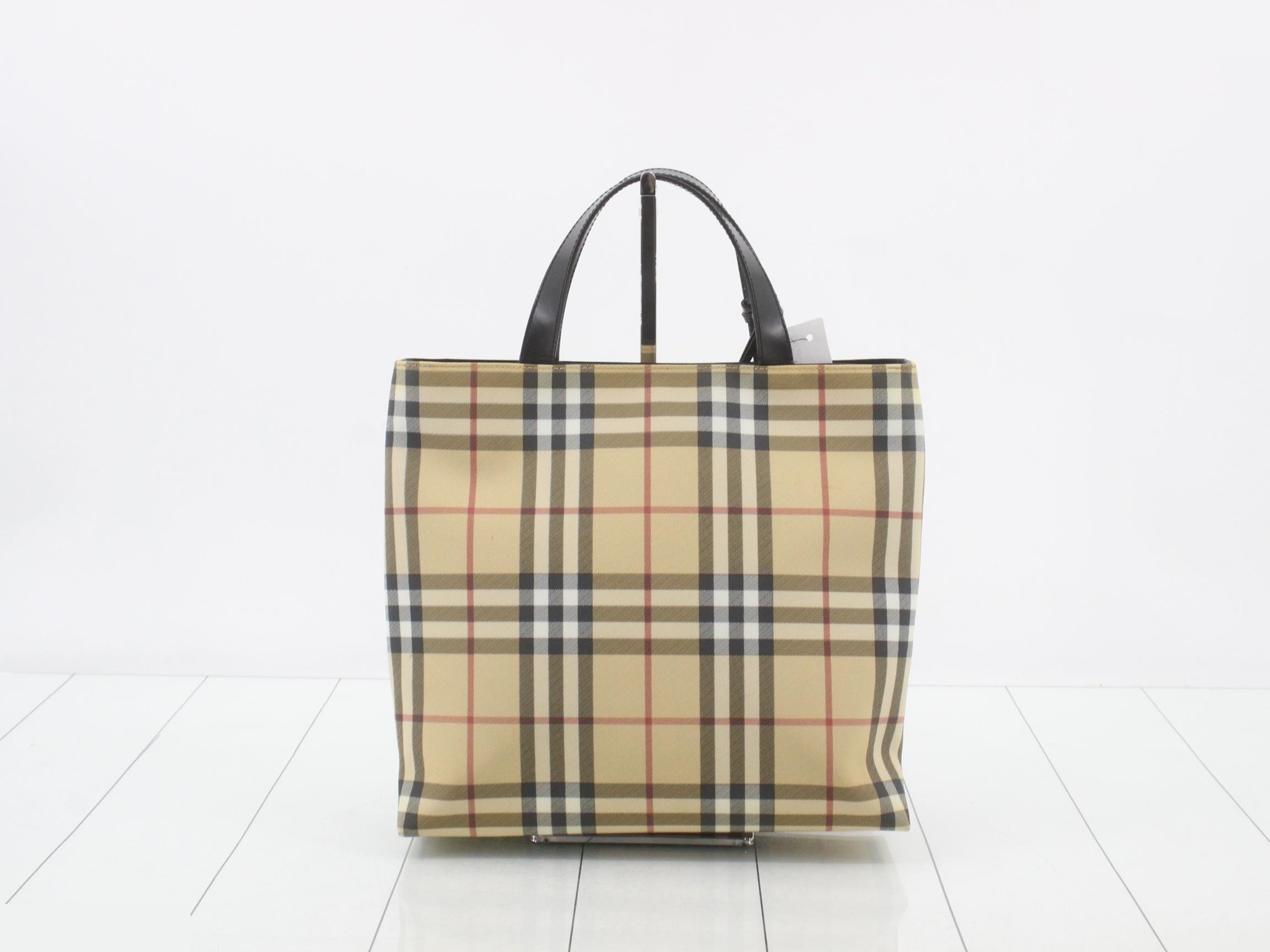 Nova Check Tote Bag with Charm Tag — view 2