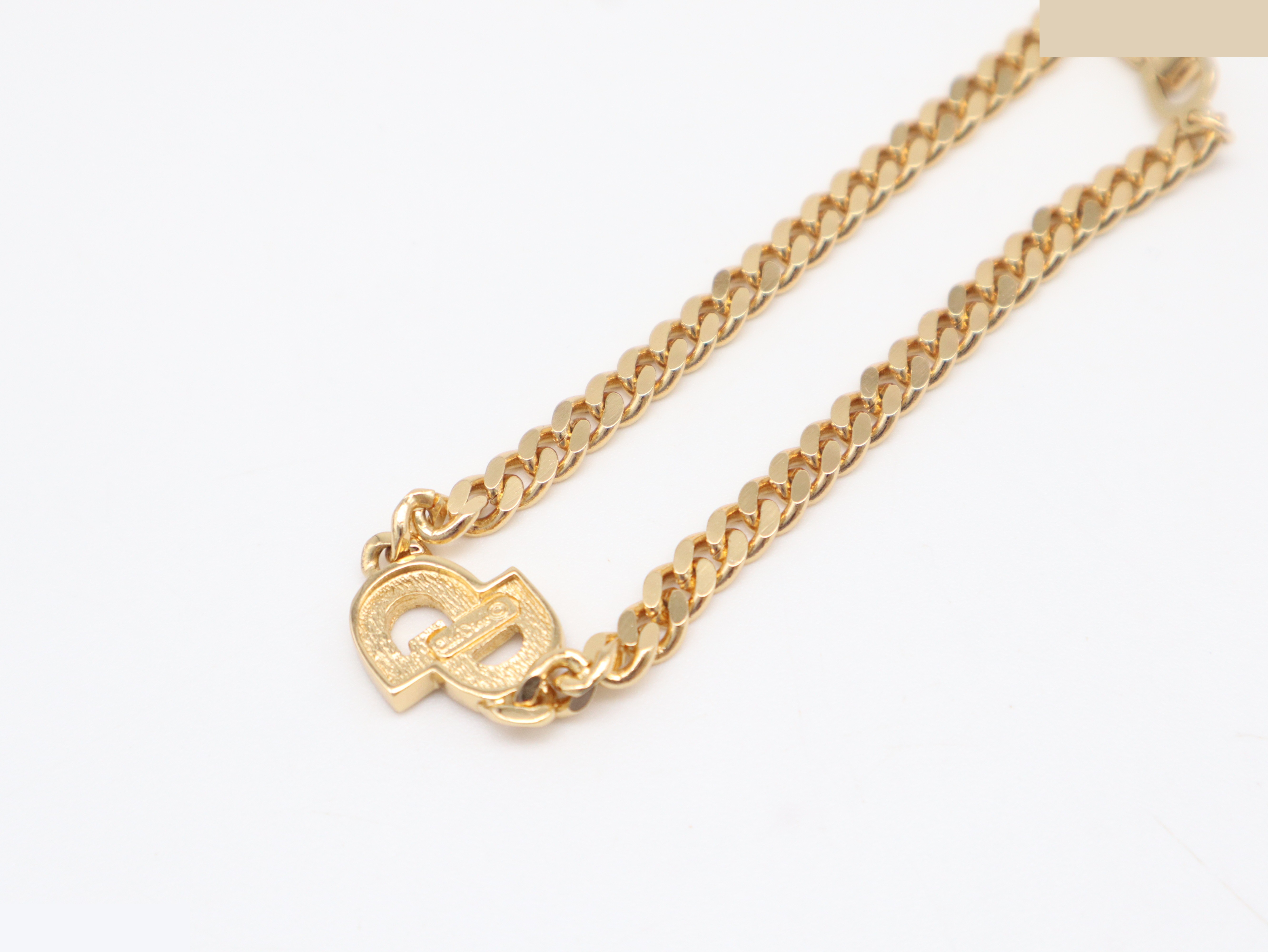 CD icon bracelet, rhinestones and gold plating, wrist circumference approximately 18.5 cm. — view 3