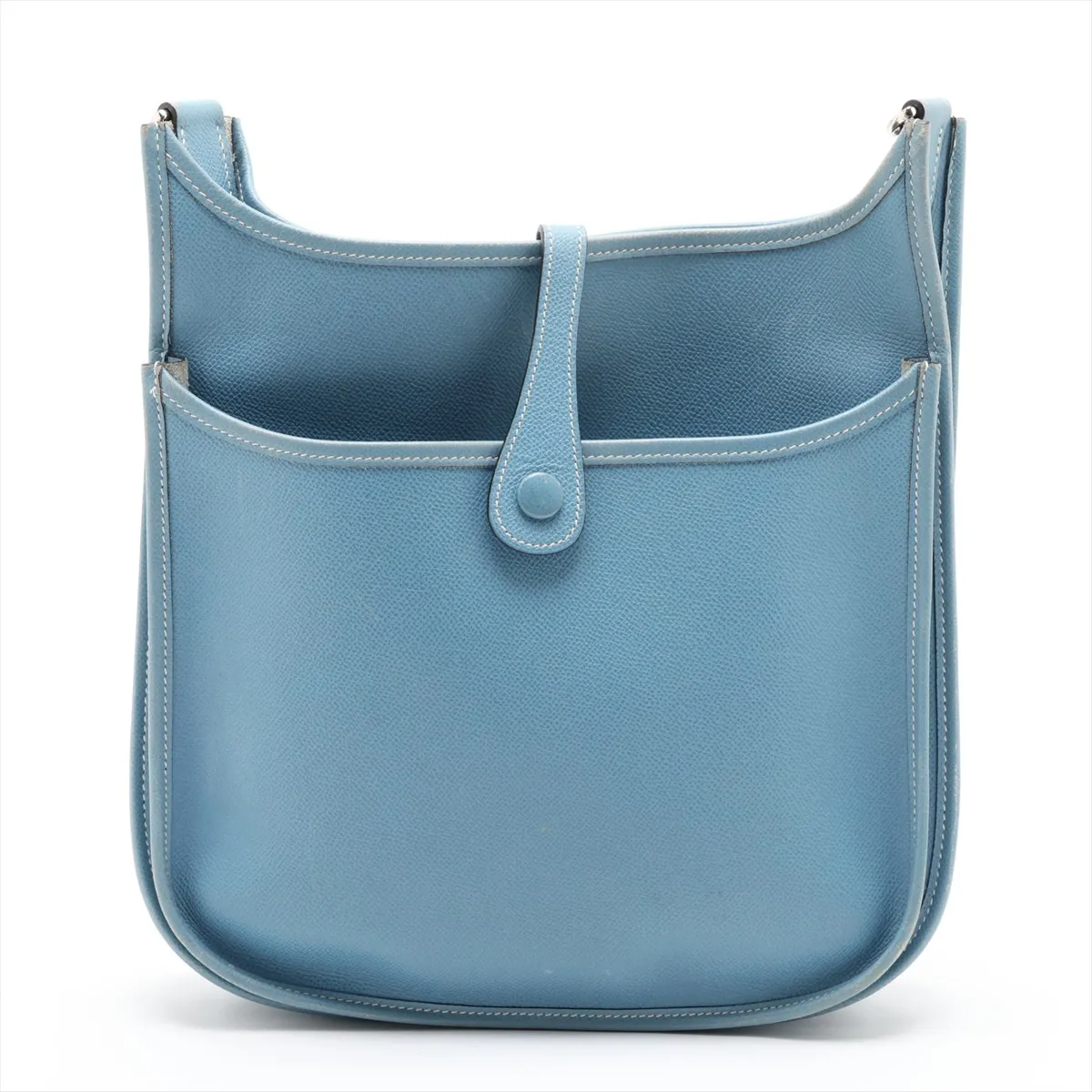 Evelyne II 29 PM, Veau Epsom leather, Blue Jean color, silver hardware. J: 2006 — view 2