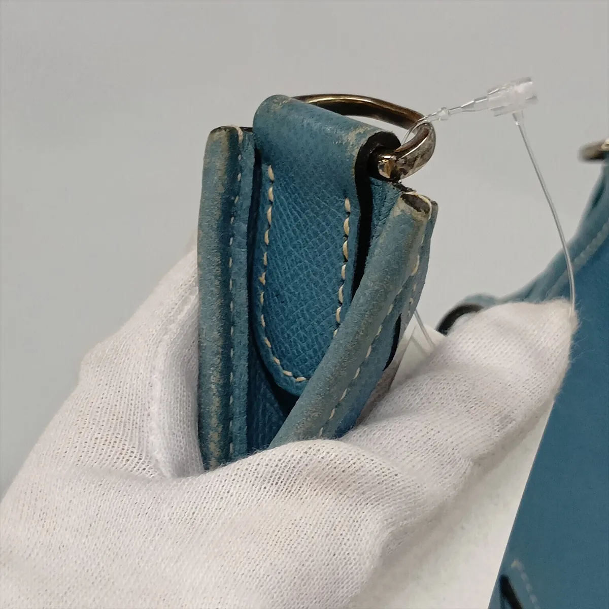 Evelyne II 29 PM, Veau Epsom leather, Blue Jean color, silver hardware. J: 2006 — view 11