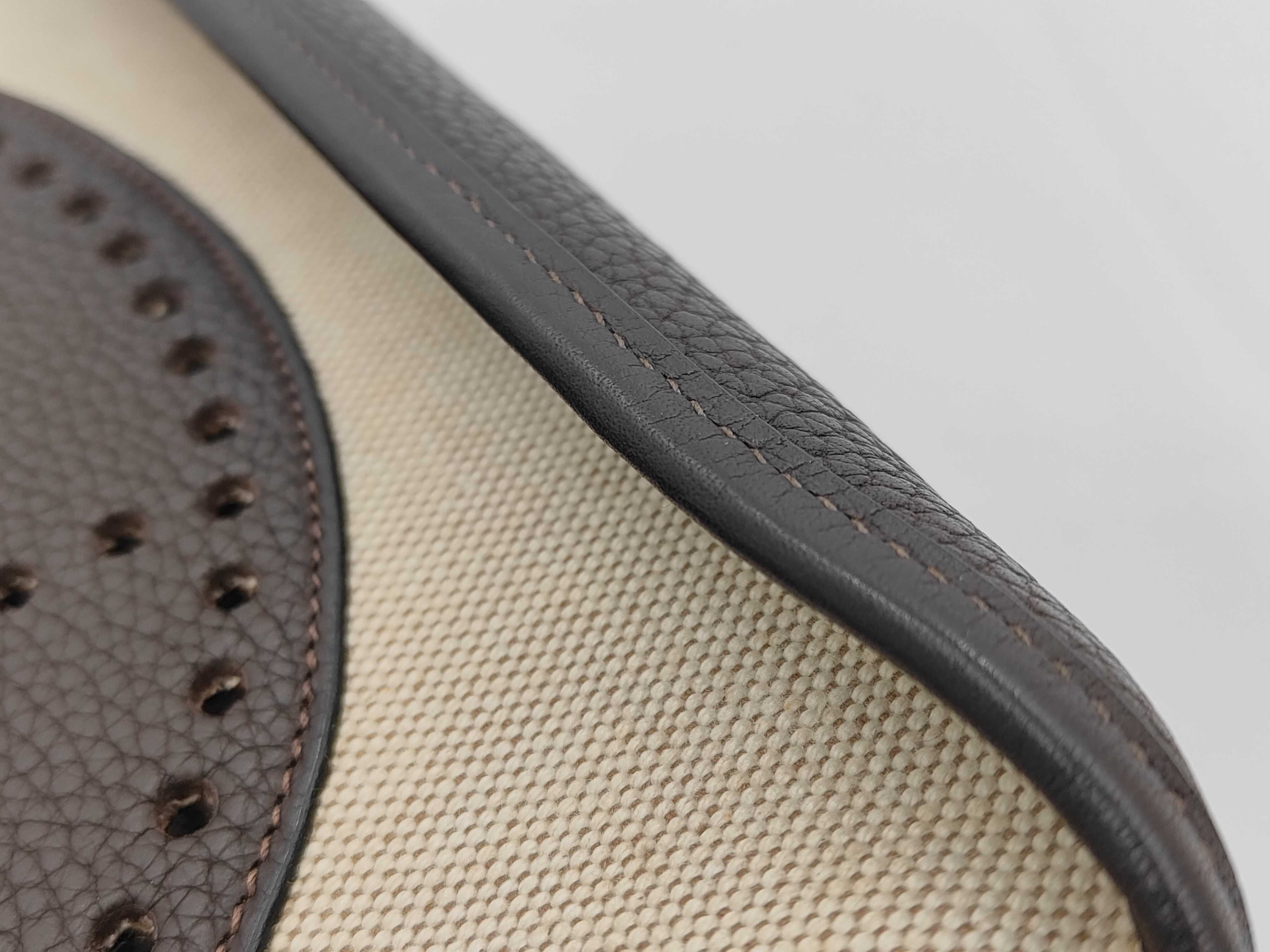 Evelyne Canvas Leather Strap Shoulder Bag — view 12