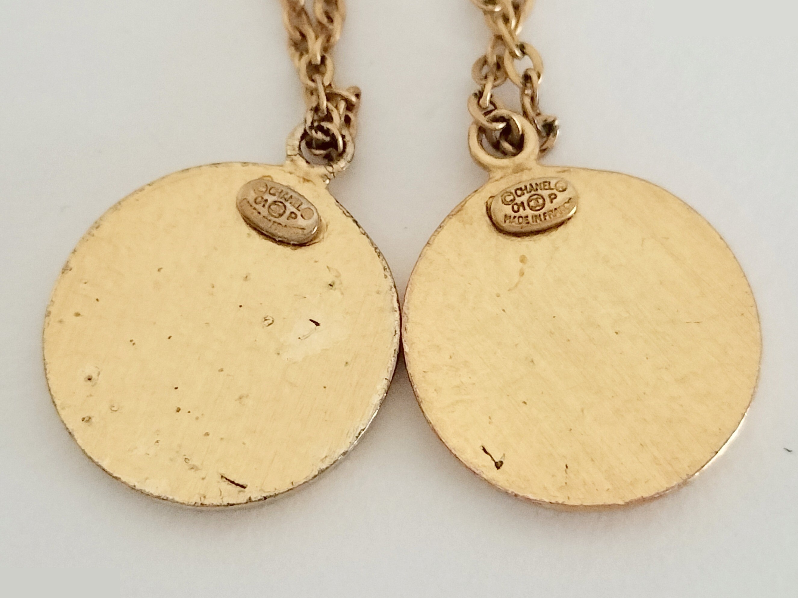 Coco dangling gold earrings — view 2