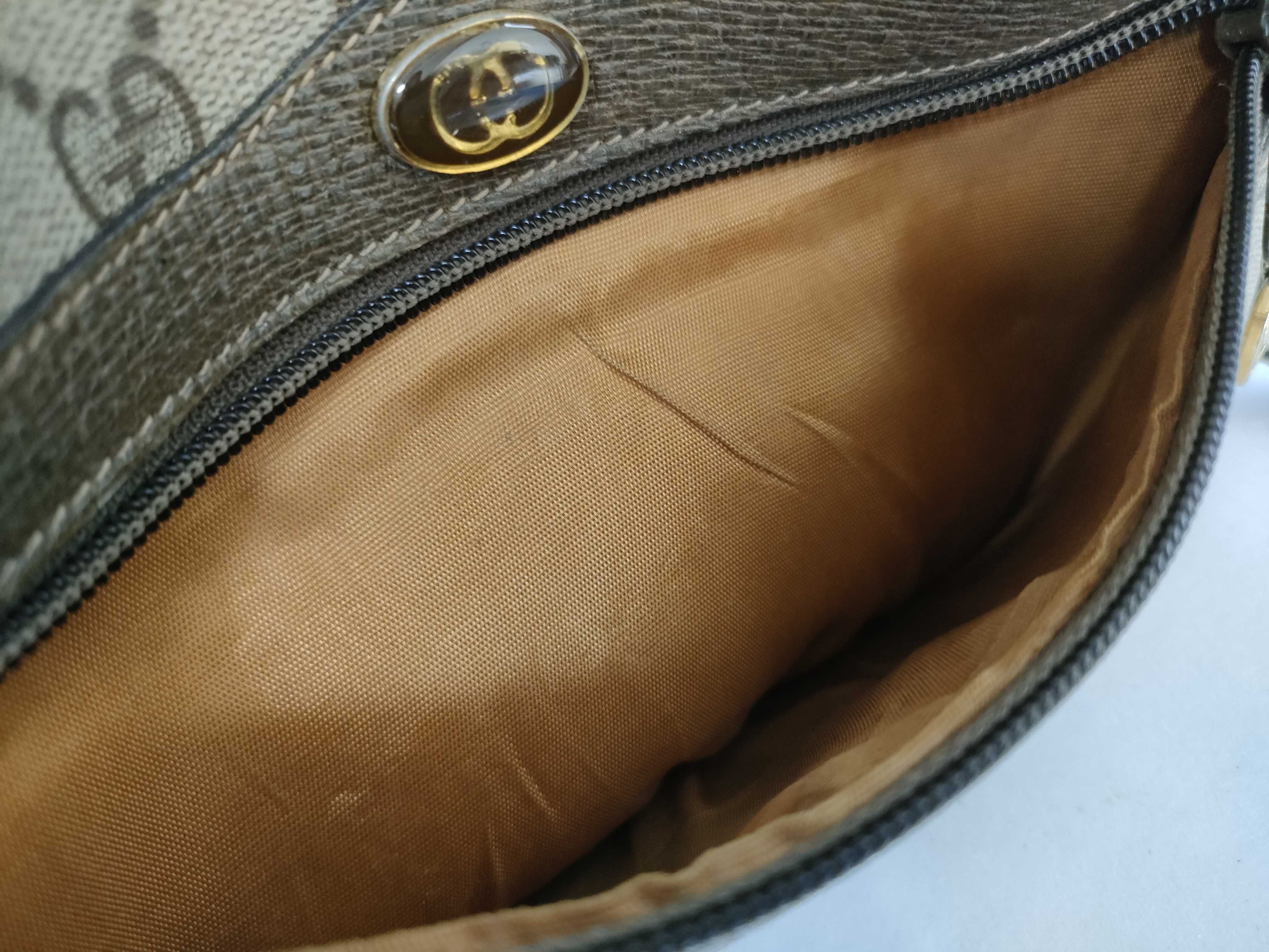 GG Supreme Gucci 98 02 004 GG Supreme Sherry Line Shoulder Bag PVC Leather Brown Shoulder Bag — view 13
