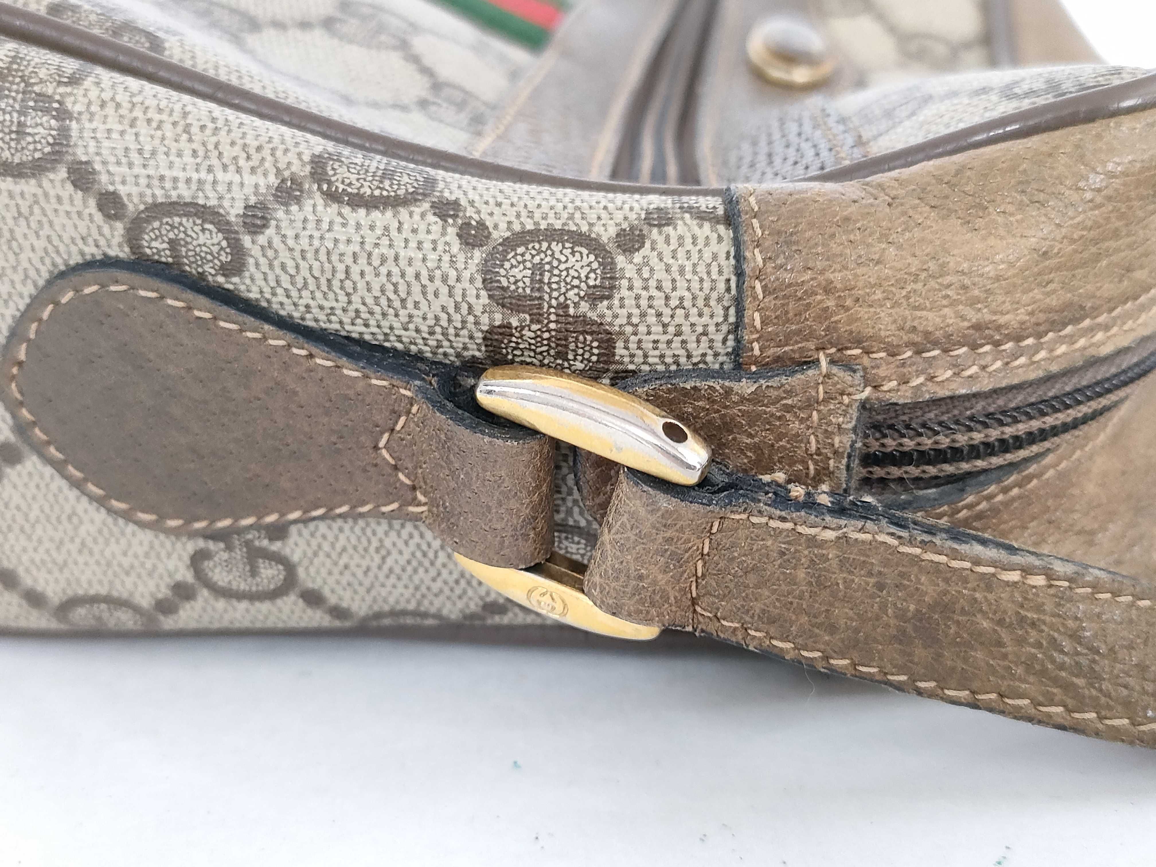 GG Supreme Gucci 98 02 004 GG Supreme Sherry Line Shoulder Bag PVC Leather Brown Shoulder Bag — view 5