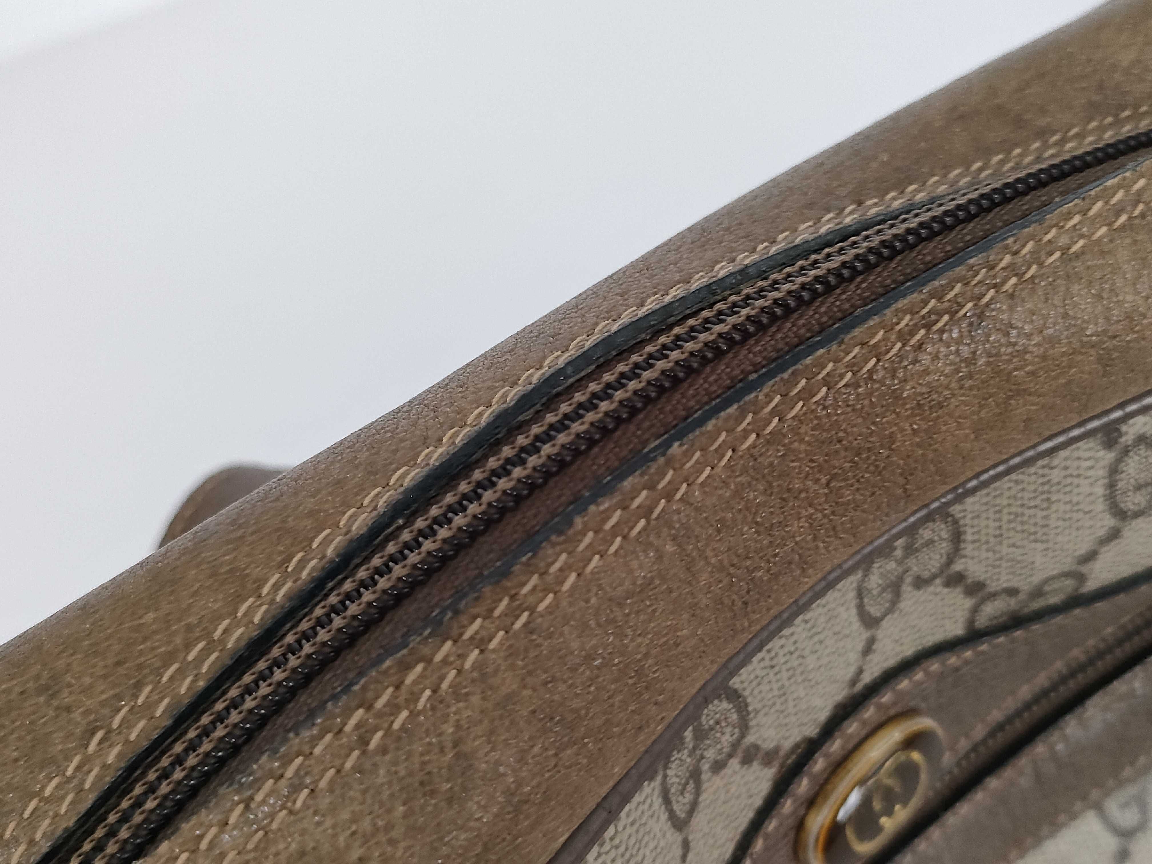 GG Supreme Gucci 98 02 004 GG Supreme Sherry Line Shoulder Bag PVC Leather Brown Shoulder Bag — view 8