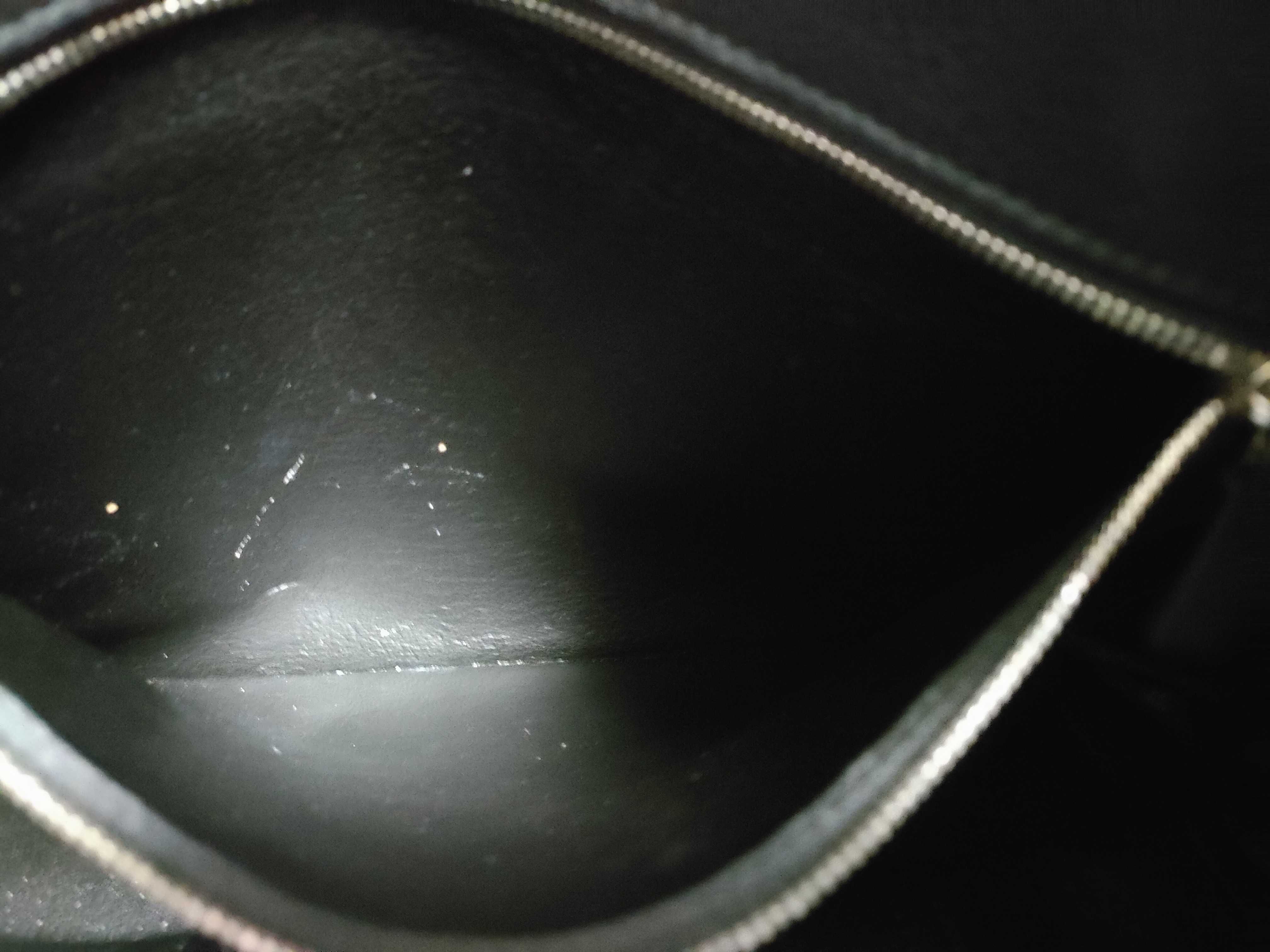 Monogram Logo Tote Bag, Bi-color Black Leather Tote Bag — view 11