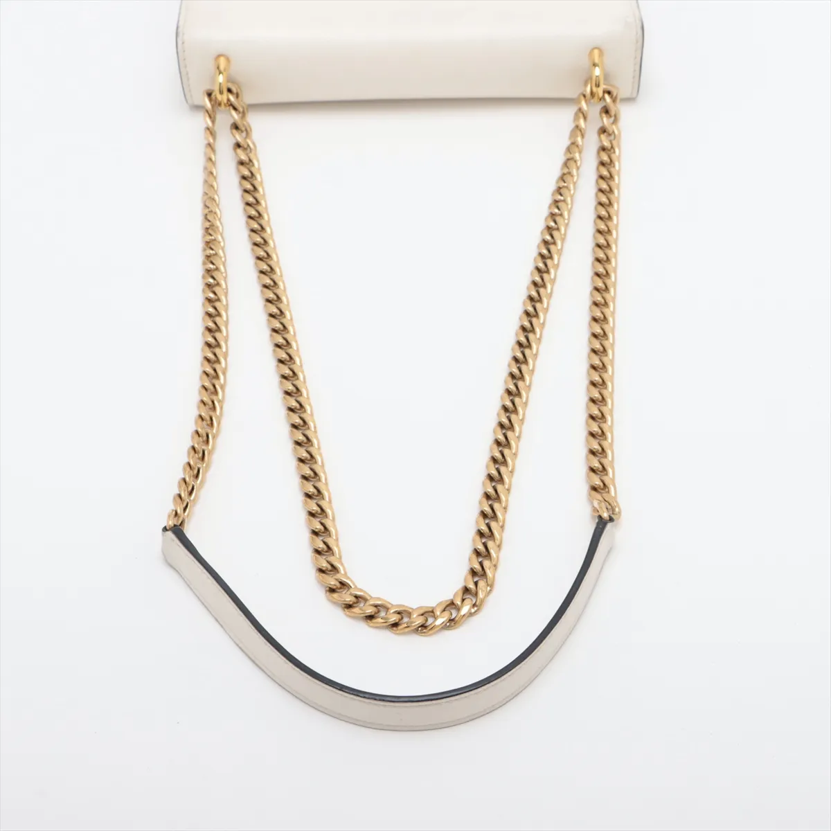Saffiano leather chain shoulder bag white — view 5